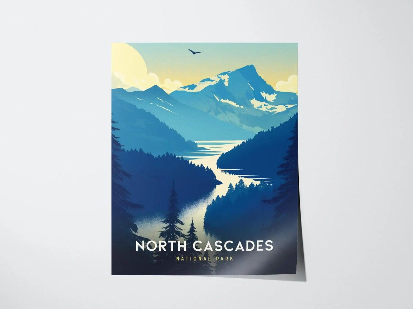 North Cascades National Park, Washington Poster - Diablo Overlook Scenic View, Available Framed/Unframed, Ideal for Nature Enthusiasts - Swell Scenes