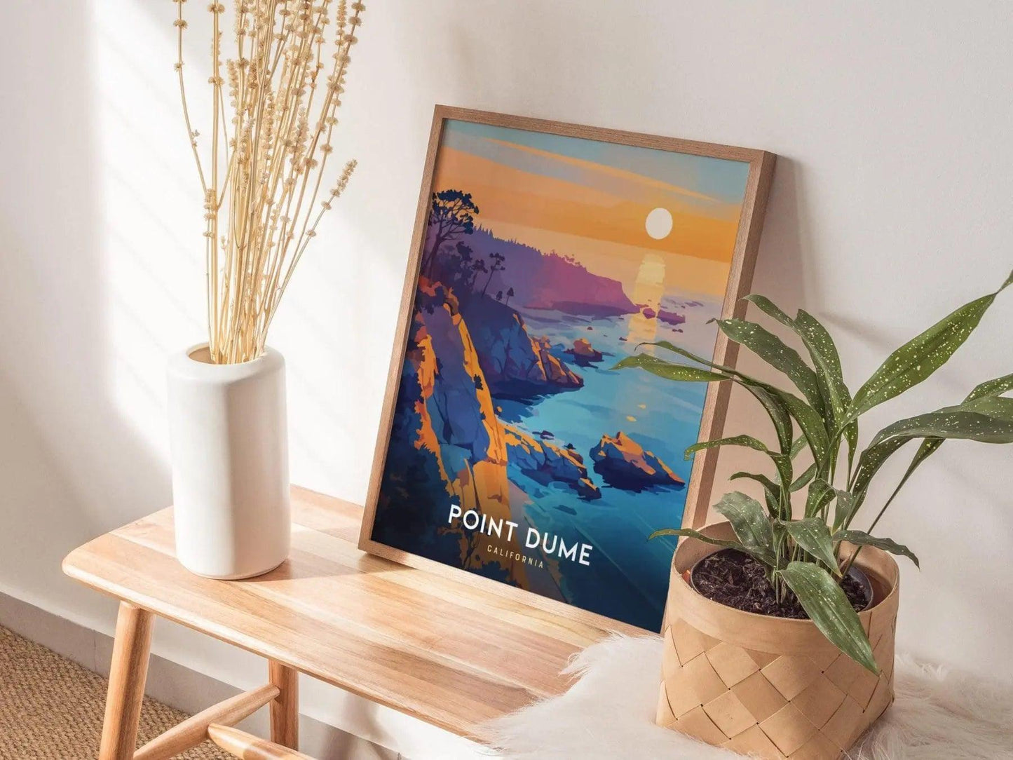 Point Dume, California Poster - Majestic Cliffs and Ocean Views, Ideal for Engagement Gifts, Available Framed or Unframed, Home Wall Decor - Swell Scenes