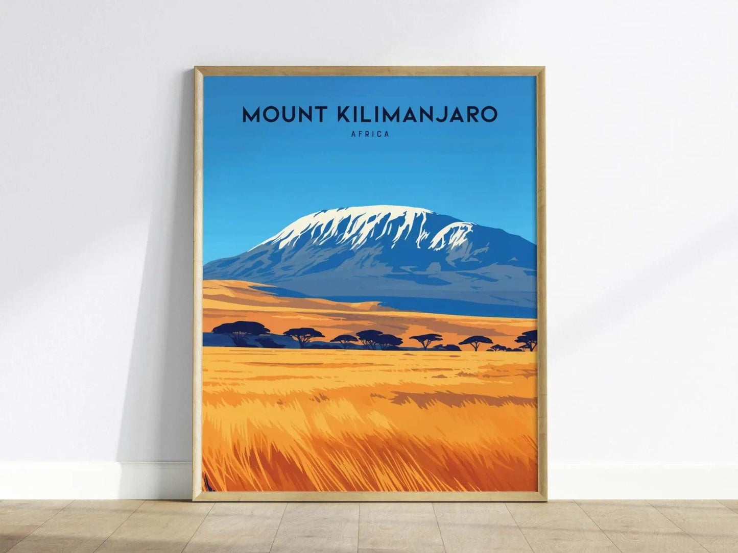 Mount Kilimanjaro, Africa Poster - Majestic Summit View, Available Framed or Unframed, Ideal for Climbers and Adventure Seekers, Wall Art - Swell Scenes