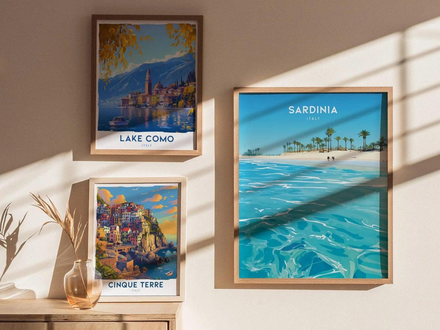 Sardinia, Italy Poster - Idyllic Beach View, Available Framed/Unframed, Perfect Mediterranean Decor, European Home or Office Wall Art Decor - Swell Scenes