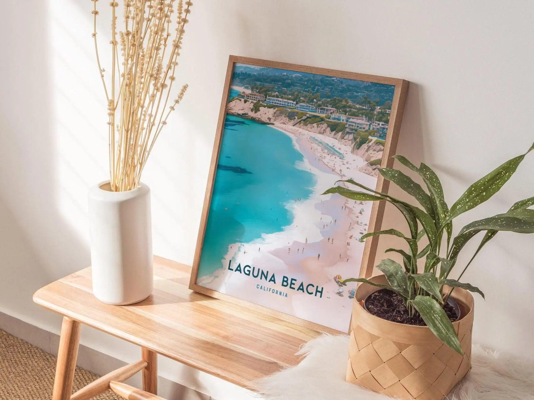 Laguna Beach, California Poster - Scenic Coastal Artwork, Available Framed/Unframed, Perfect California Coast Gift, Coastal Wall Art Decor - Swell Scenes