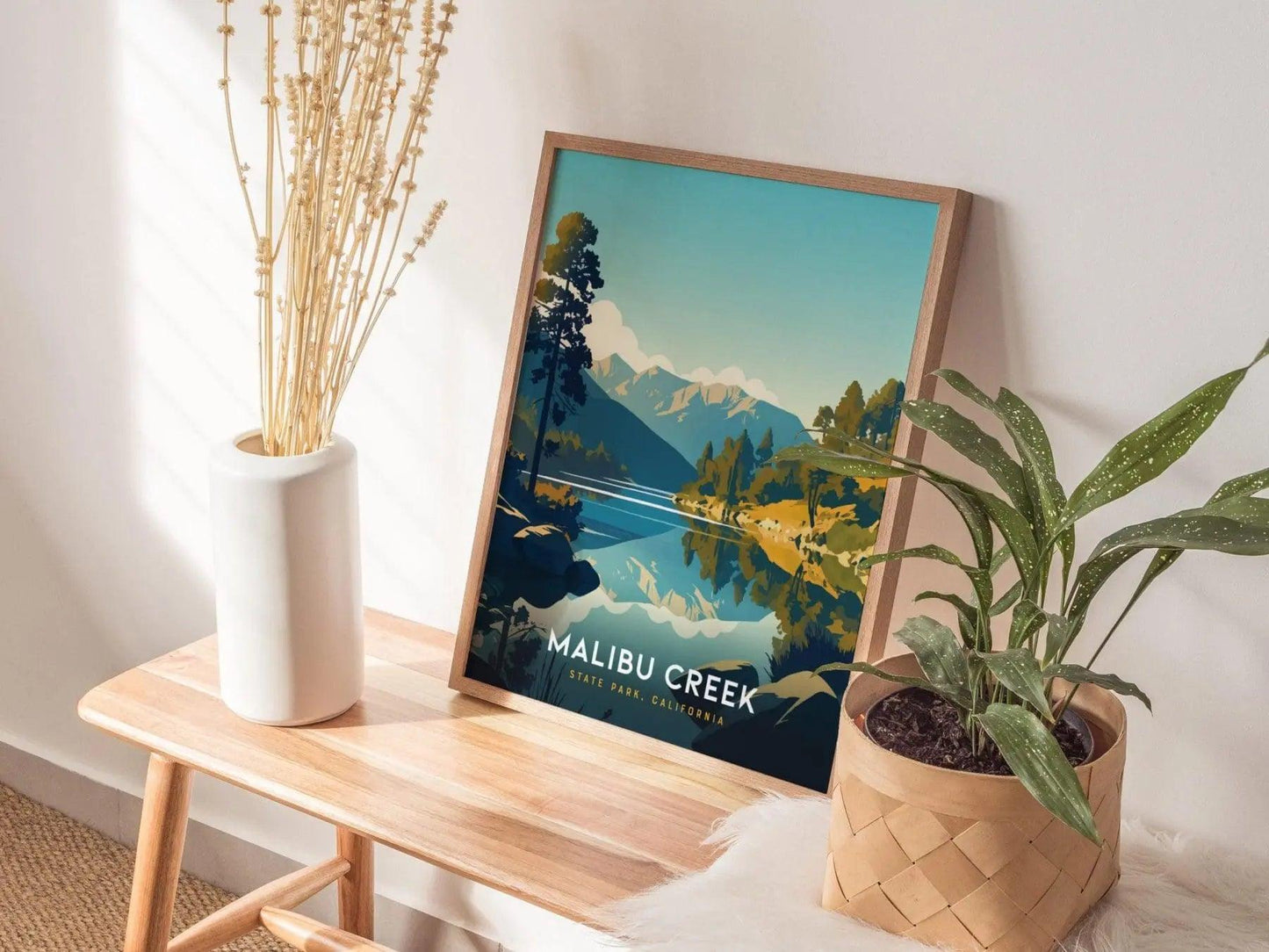 Malibu Creek State Park, California Poster - Scenic Hiking Trails Art, Available Framed/Unframed, Ideal for Hikers and MASH TV Show Fans - Swell Scenes