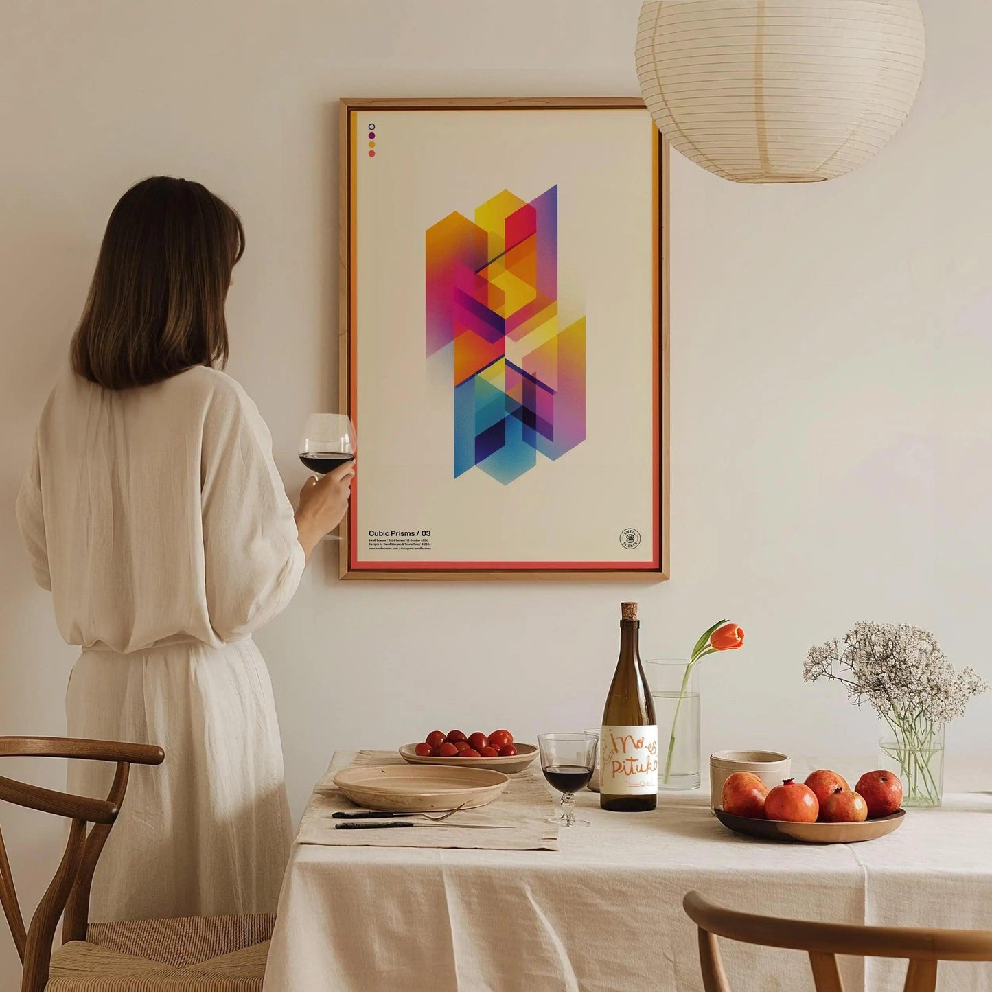 Cubic Prisms / 03 - Abstract Minimalist Modern Style Geometric Design Shapes Contemporary Art Framed Poster Series Tech Gamer Designer Gift - Swell Scenes