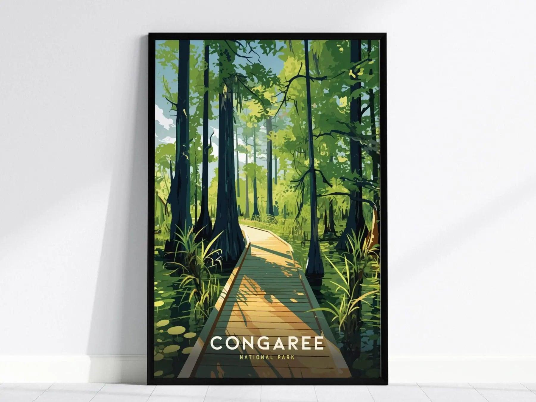 Congaree National Park, South Carolina - Explore the Ancient Floodplain Forest, Available Framed or Unframed, National Park Gift Souvenir - Swell Scenes