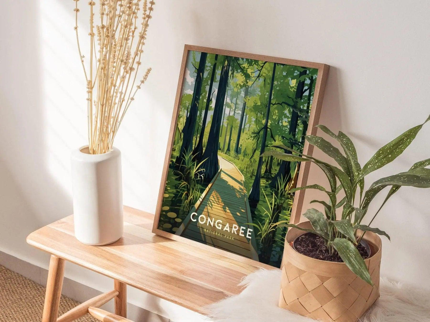 Congaree National Park, South Carolina - Explore the Ancient Floodplain Forest, Available Framed or Unframed, National Park Gift Souvenir - Swell Scenes