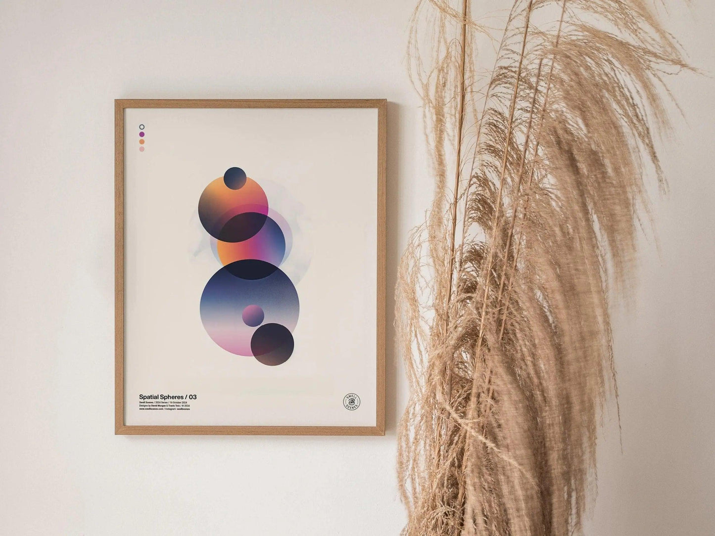 Spatial Spheres / 03 - Ethereal Modern Minimalist Abstract Circular Design Shapes Contemporary Art Framed Poster Series Lofi Designer Gift - Swell Scenes