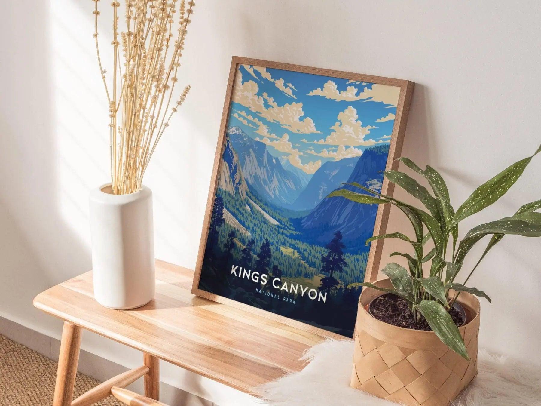 Kings Canyon National Park, California - Stunning Scenery Poster, Available Framed/Unframed, Perfect for Hiking Enthusiasts, Great Souvenir - Swell Scenes