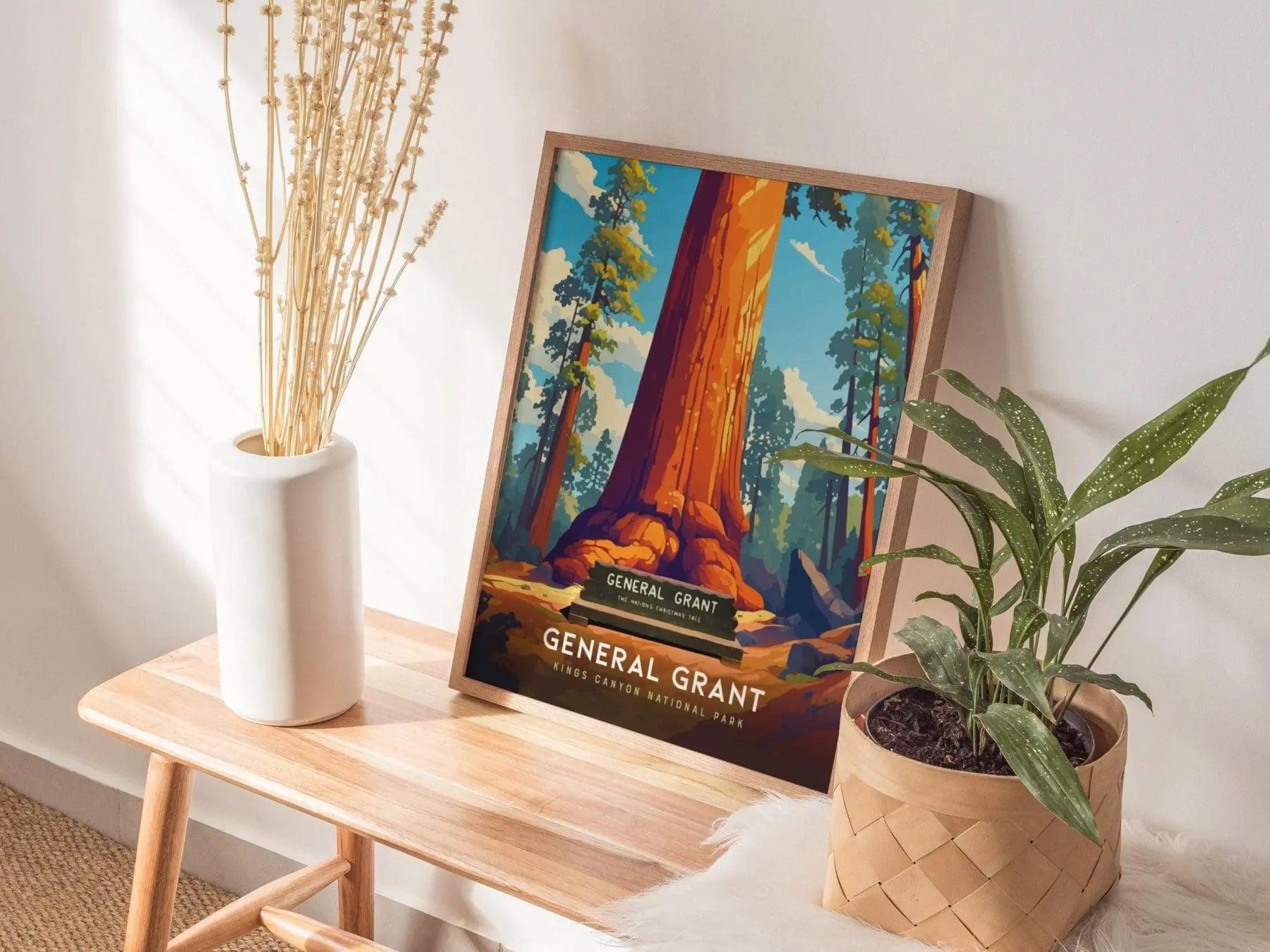 General Grant Tree, Kings Canyon National Park Poster - Majestic Sequoia, Available Framed/Unframed, Perfect Gift for National Park Visitors - Swell Scenes