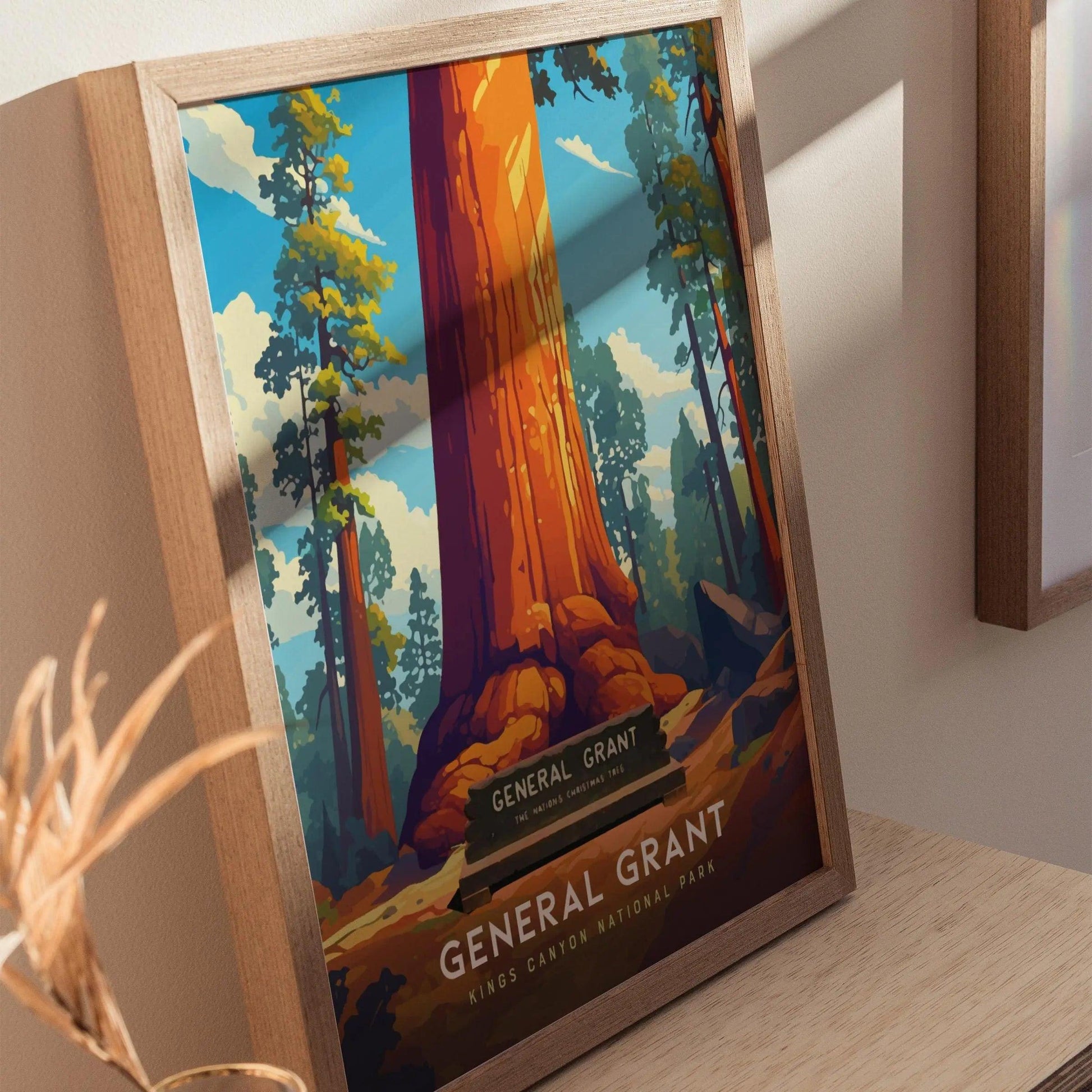 General Grant Tree, Kings Canyon National Park Poster - Majestic Sequoia, Available Framed/Unframed, Perfect Gift for National Park Visitors - Swell Scenes