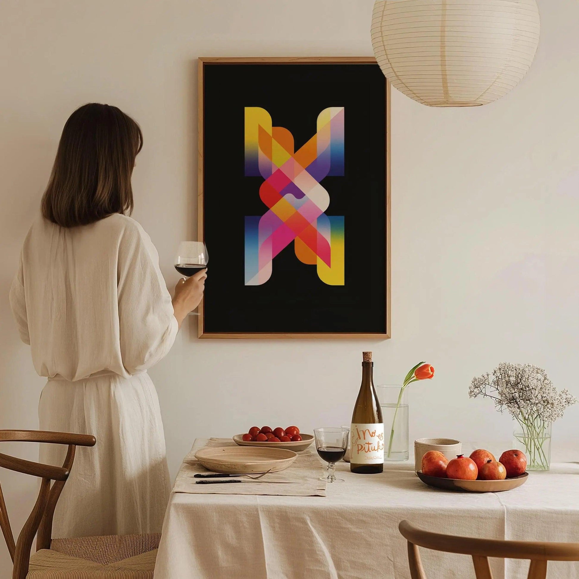 Lite Brite / 01 - 80s Style Ethereal Modern Minimalist Abstract Contemporary Art Design Framed Poster Retro Eighties Lofi Designer Colorful - Swell Scenes