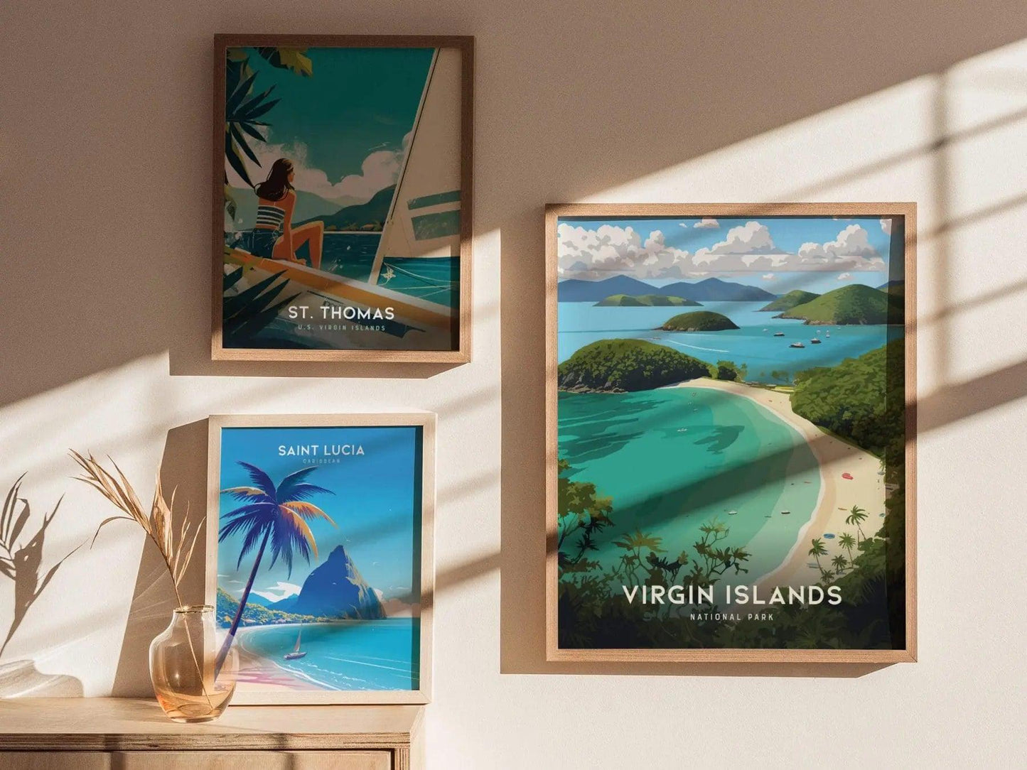 Virgin Islands National Park, St. Thomas Poster - Trunk Bay Poster, Available Framed/Unframed, Caribbean Decor, National Park Gift - Swell Scenes