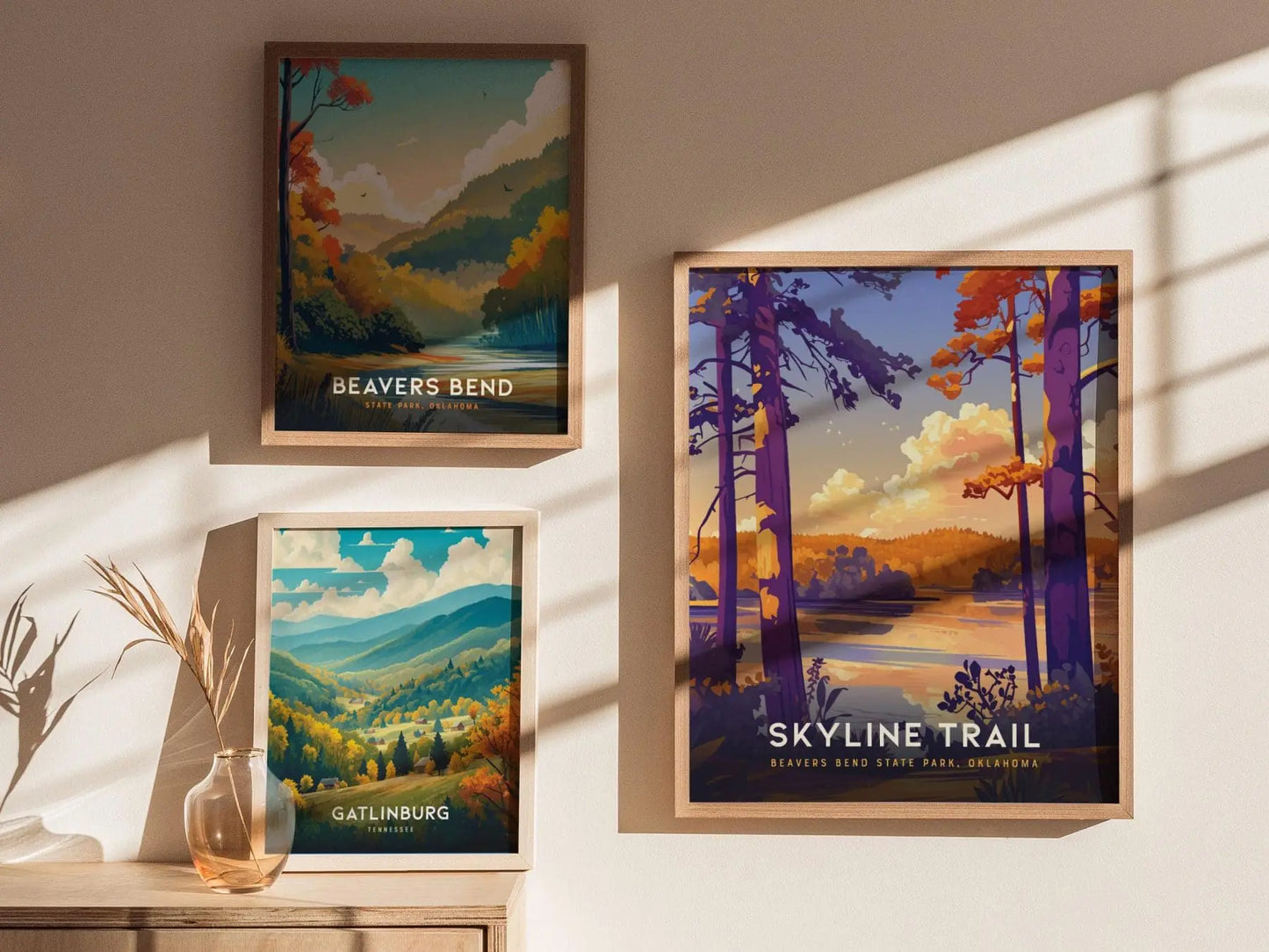 Skyline Trail at Beavers Bend State Park, Oklahoma Poster - Hiker’s Paradise, Available Framed/Unframed, Perfect for Hikers, Home Decor - Swell Scenes