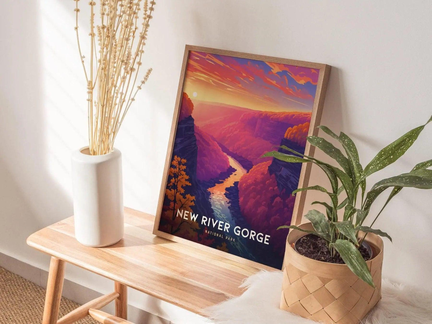 New River Gorge National Park, WV Poster - Explore the Rugged Beauty, Available Framed/Unframed, Ideal for Hikers, West Virginia Poster - Swell Scenes