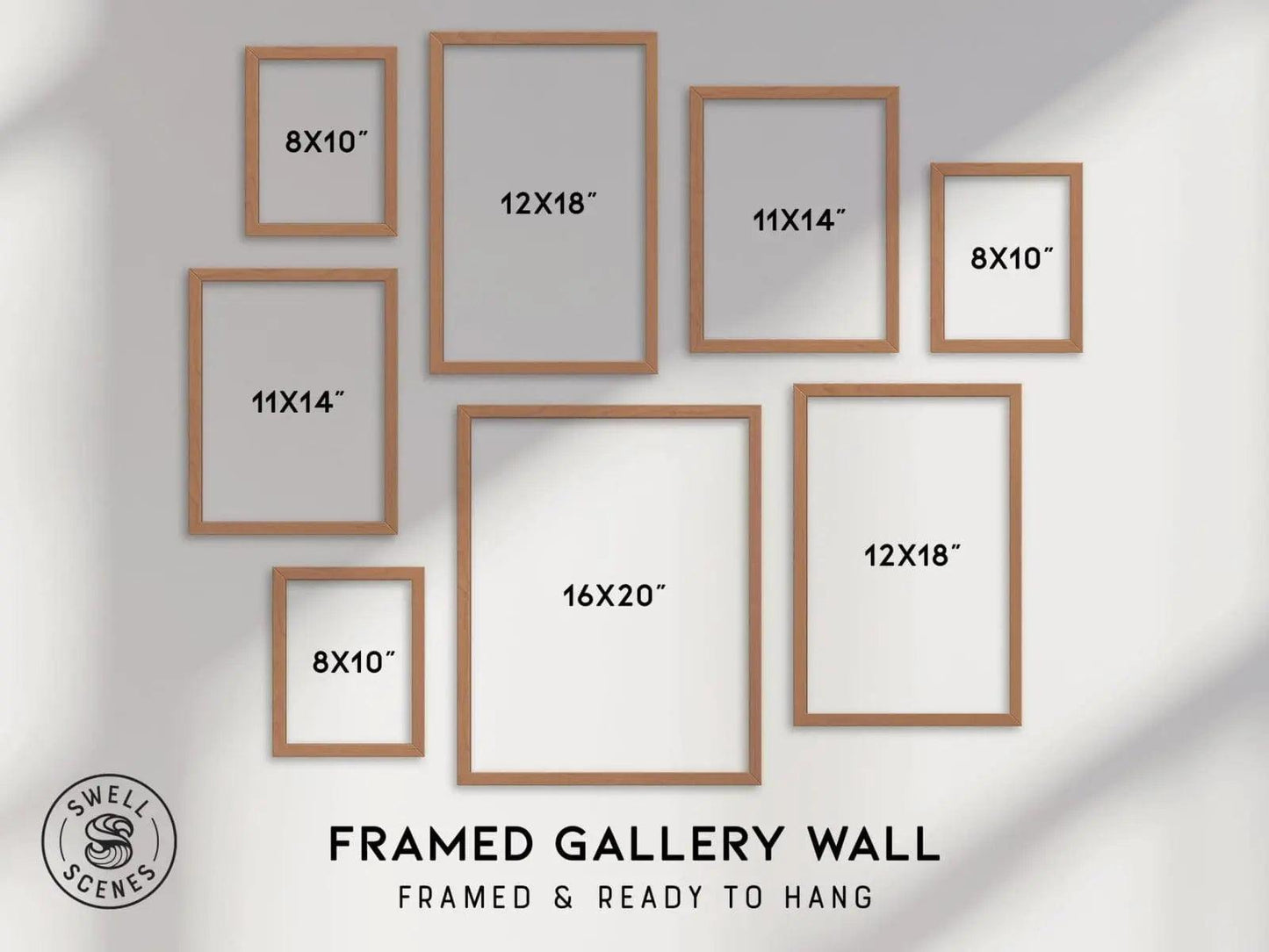 National Parks Gallery Wall FRAMED or UNFRAMED Choose 8 Iconic Nature Lover Poster Set Hiker Gift Outdoors Art Series | Swell Scenes | S8-4 - Swell Scenes