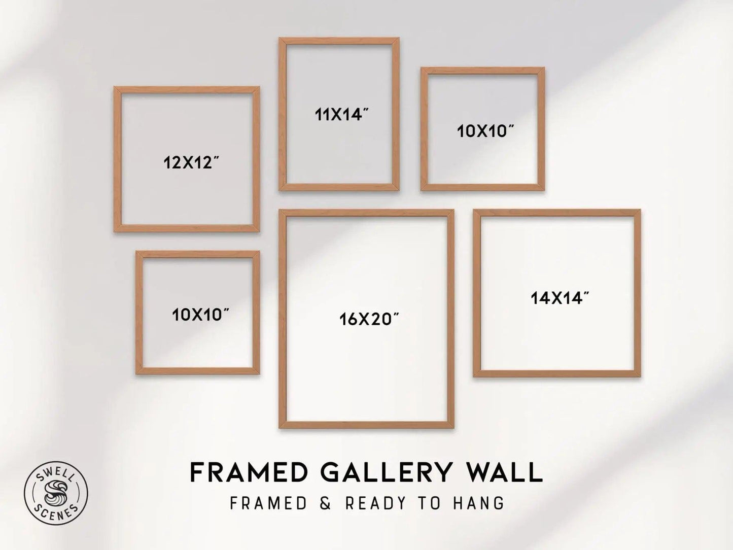 Holiday Cheer Gallery Wall FRAMED or UNFRAMED | Pick 6 Festive Christmas Prints Set | Holiday Decor Art Series | Swell Scenes | S6-4 - Swell Scenes