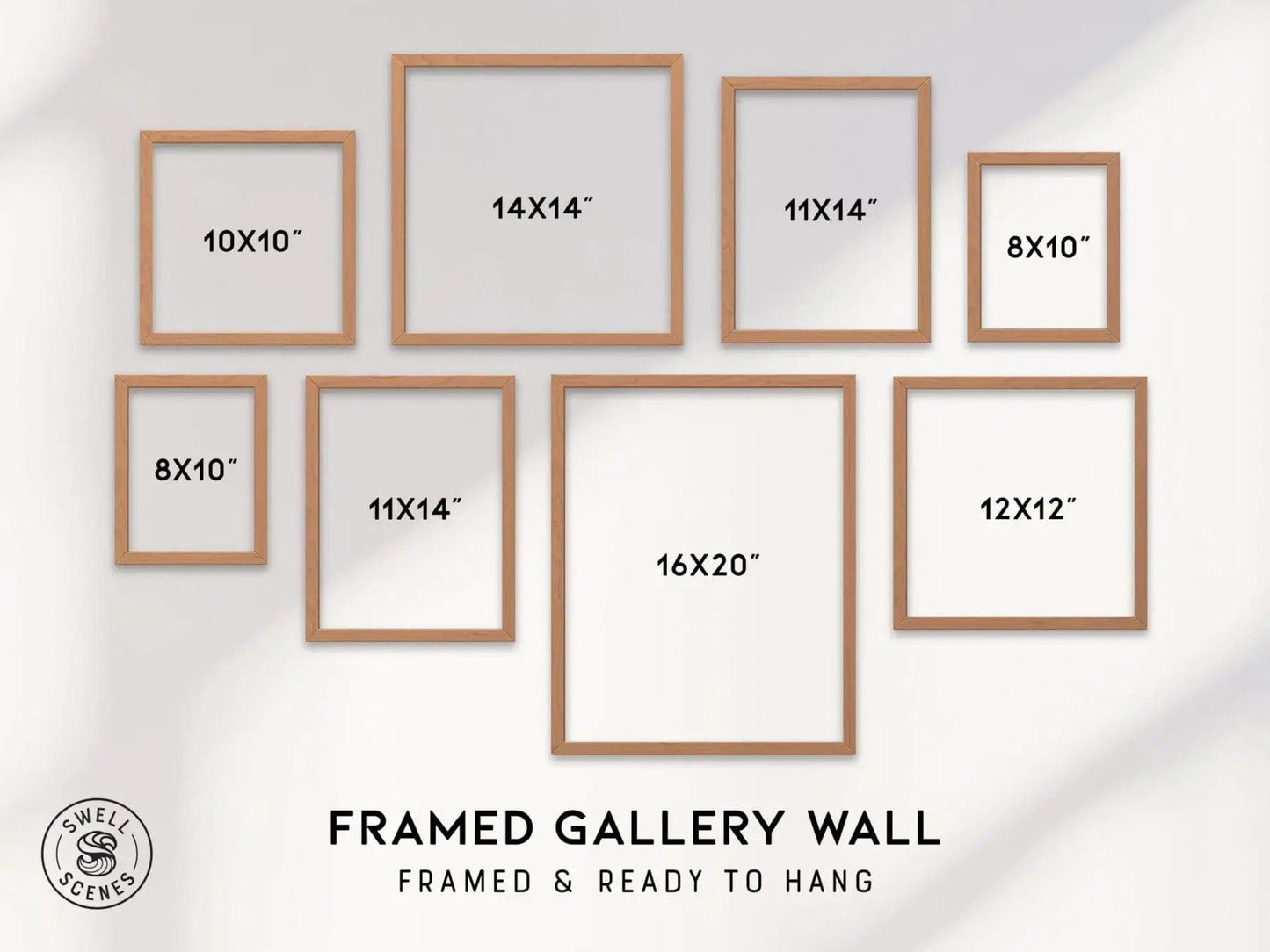 Holiday Cheer Gallery Wall FRAMED or UNFRAMED | Pick 8 Festive Christmas Prints Set | Holiday Decor Art Series | Swell Scenes | S8-4 - Swell Scenes