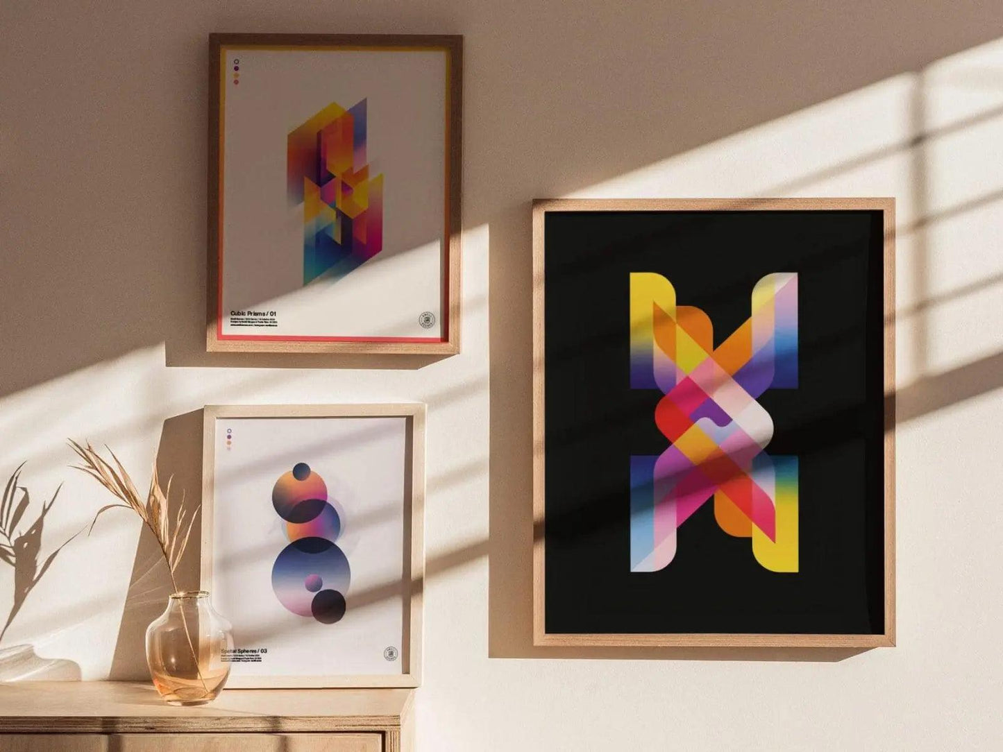 Lite Brite / 01 - 80s Style Ethereal Modern Minimalist Abstract Contemporary Art Design Framed Poster Retro Eighties Lofi Designer Colorful - Swell Scenes