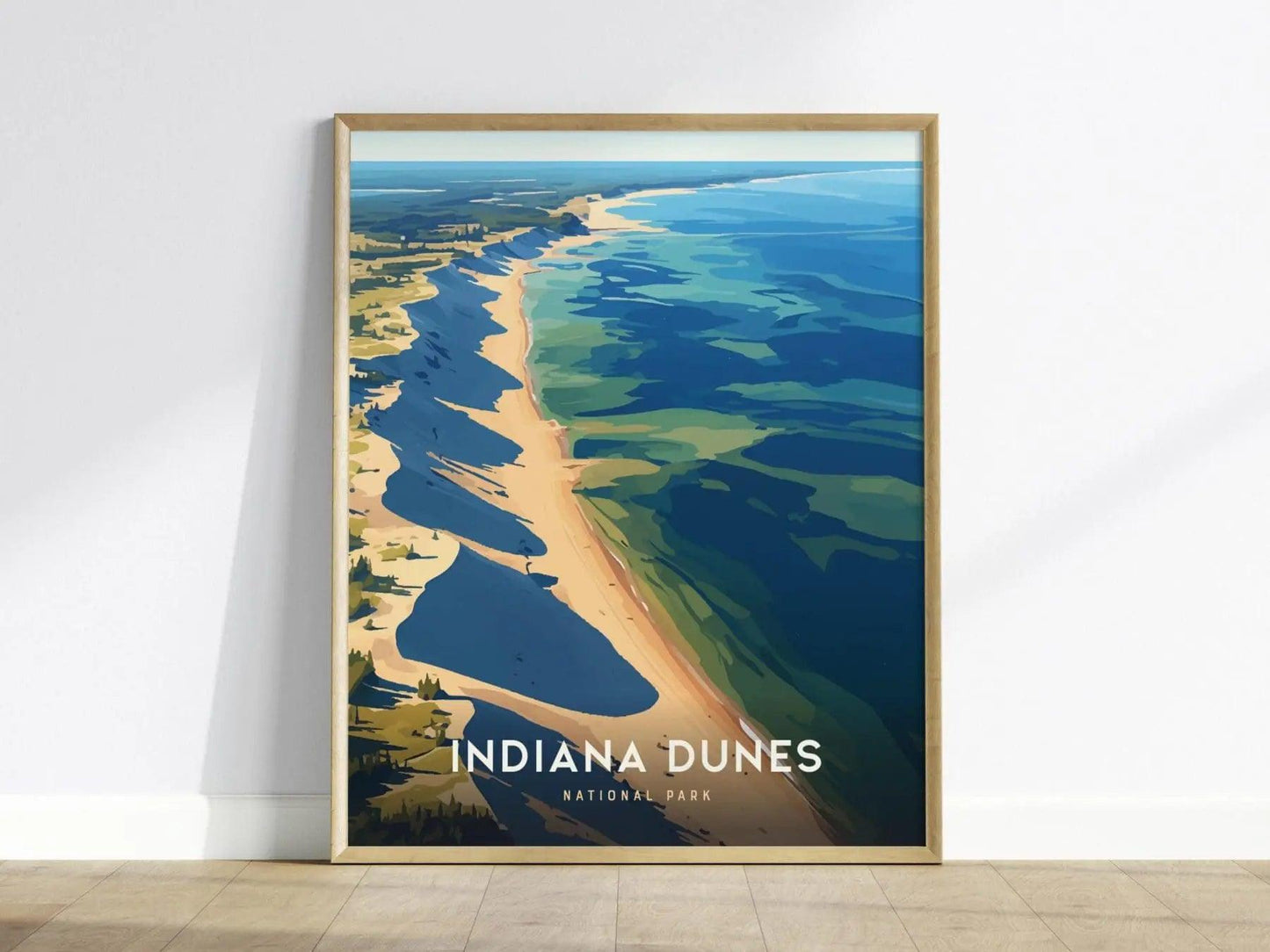 Indiana Dunes National Park, Indiana Poster – Scenic Dune Landscape, Available Framed/Unframed, Gift for Home Decor, National Park Gift - Swell Scenes