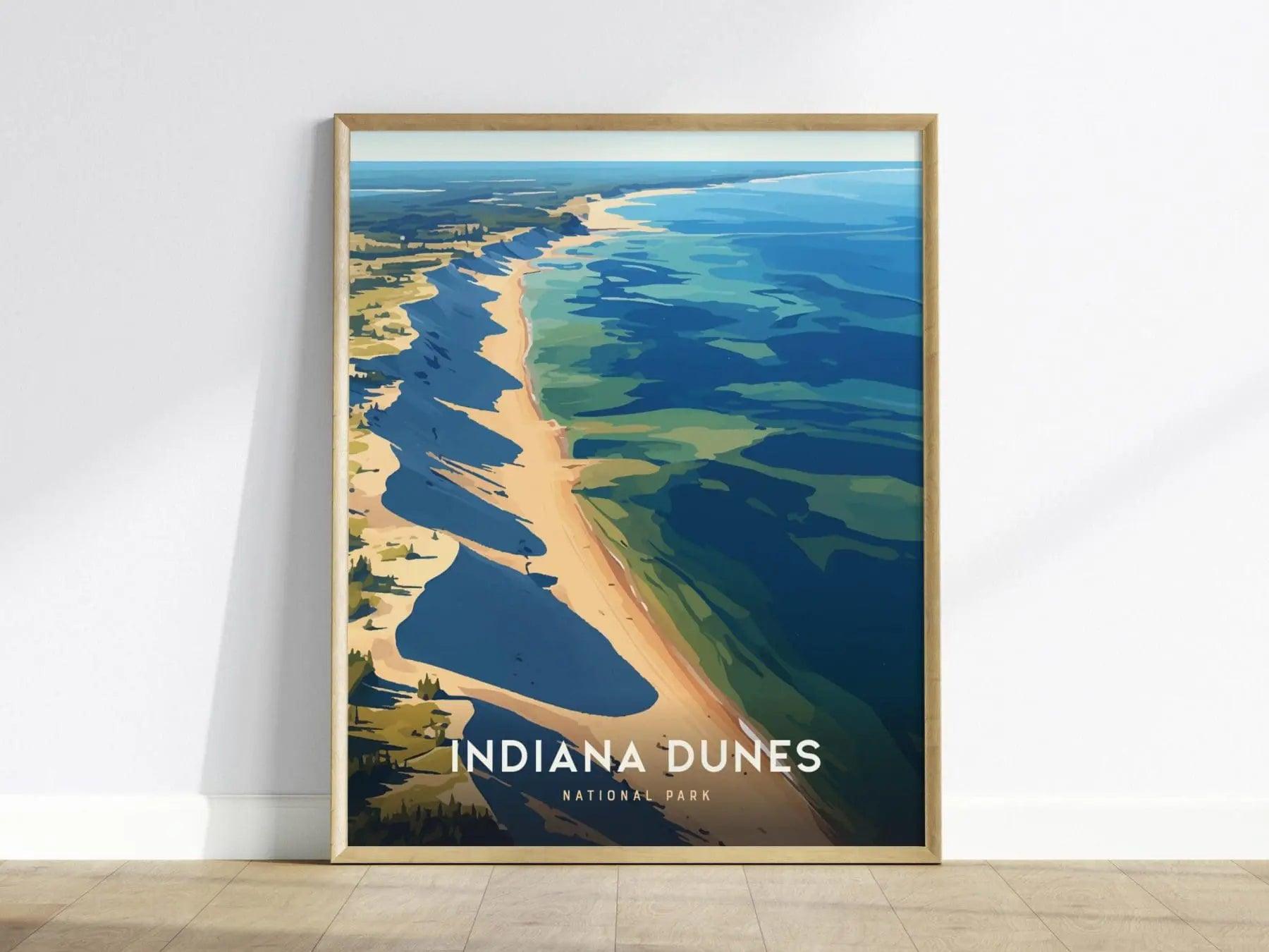 Indiana Dunes National Park, Indiana Poster – Scenic Dune Landscape, Available Framed/Unframed, Gift for Home Decor, National Park Gift - Swell Scenes