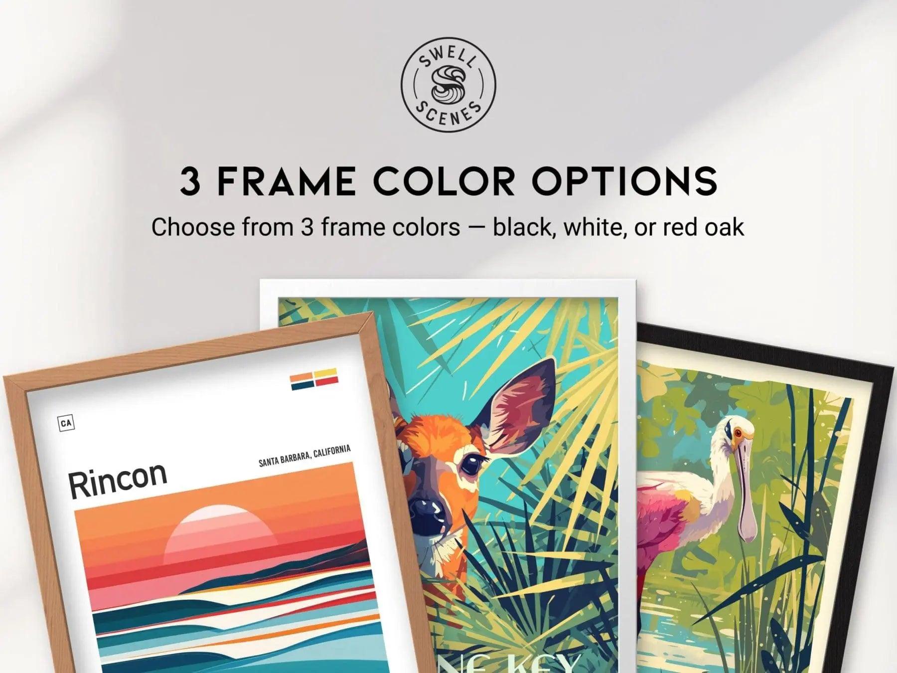 National Parks Gallery Wall FRAMED or UNFRAMED Pick 6 Iconic Nature Lover Poster Set Hiker Gift Outdoors Art Series | Swell Scenes | S6-4 - Swell Scenes