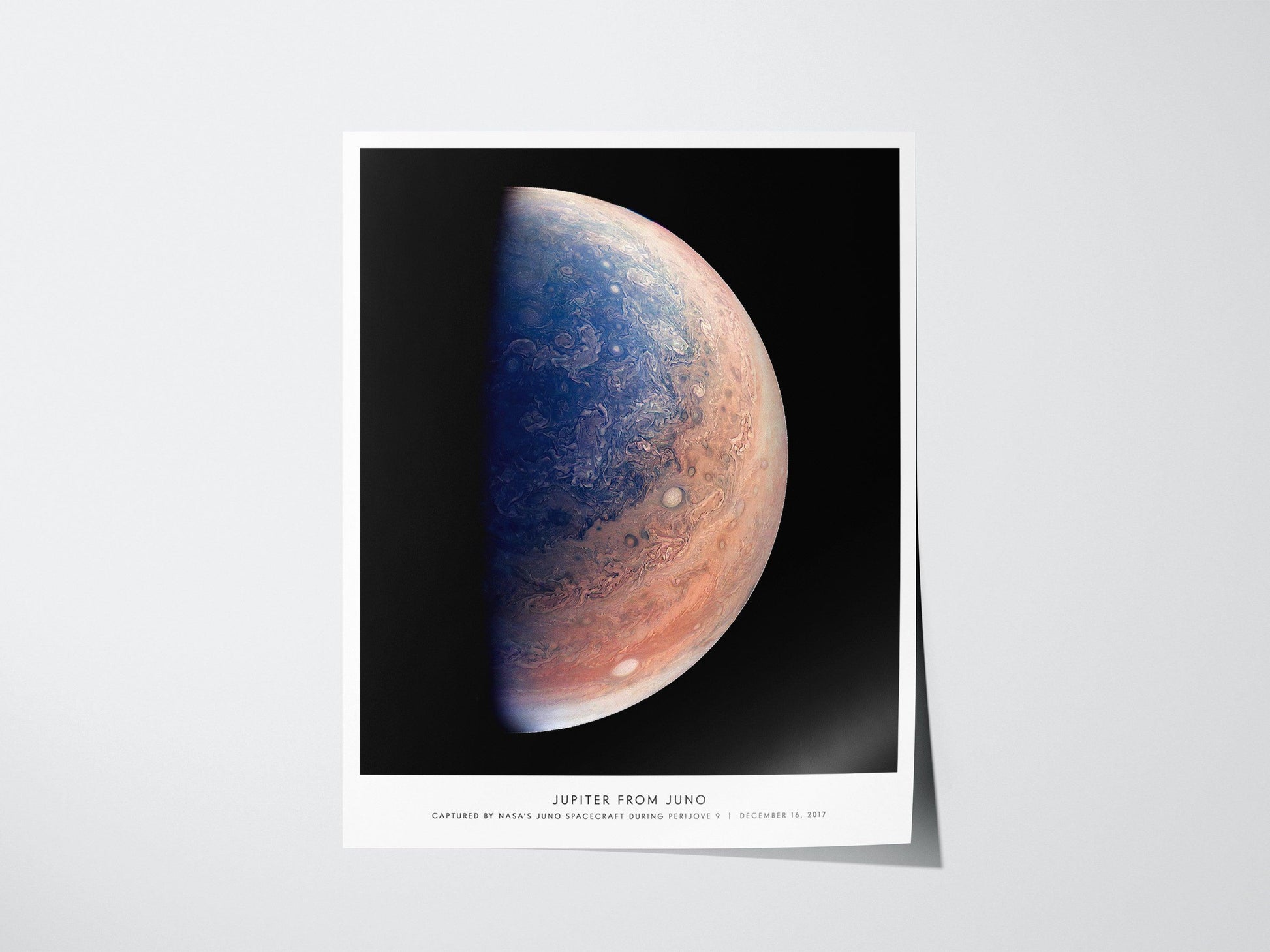 Jupiter from Juno Space Poster – NASA Planet Print, Gas Giant Wall Art, Solar System Decor, Available Framed or Unframed - Swell Scenes