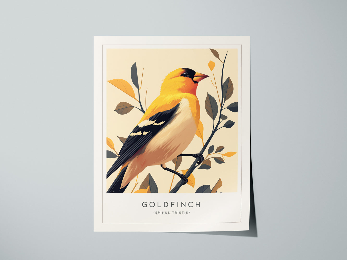 Goldfinch Audubon Print | Modern Bird Lover Wall Art | Framed or Unframed