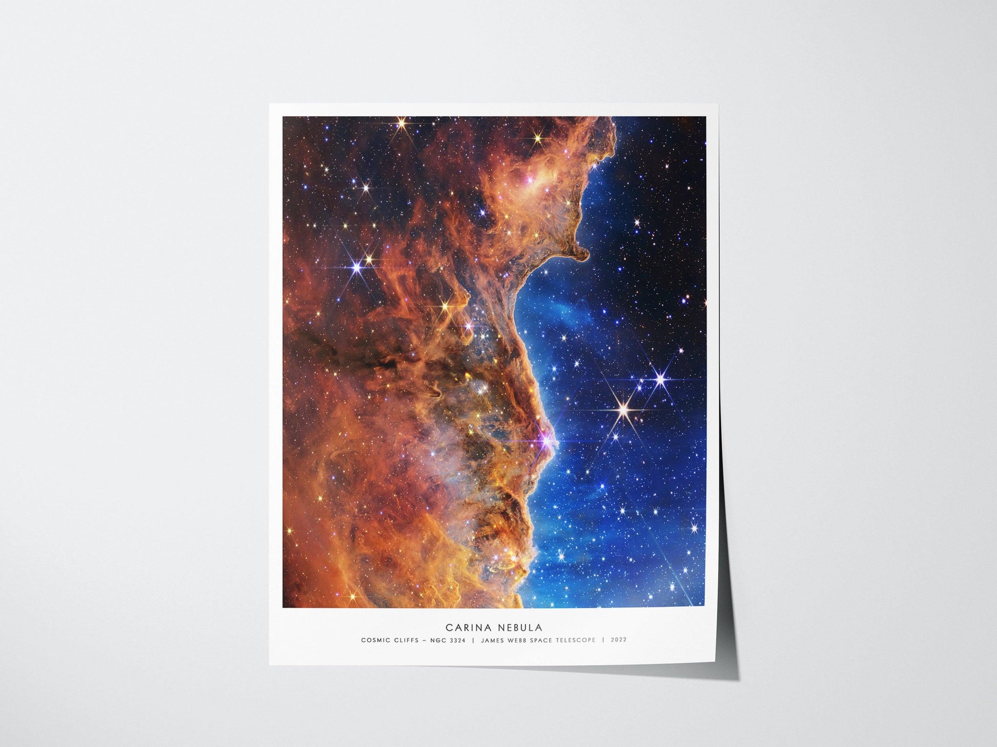 Carina Nebula Poster – James Webb Space Telescope Photo Print, Cosmic Cliffs NGC 3324, Deep Space Wall Art, Astronomy Gift - Swell Scenes