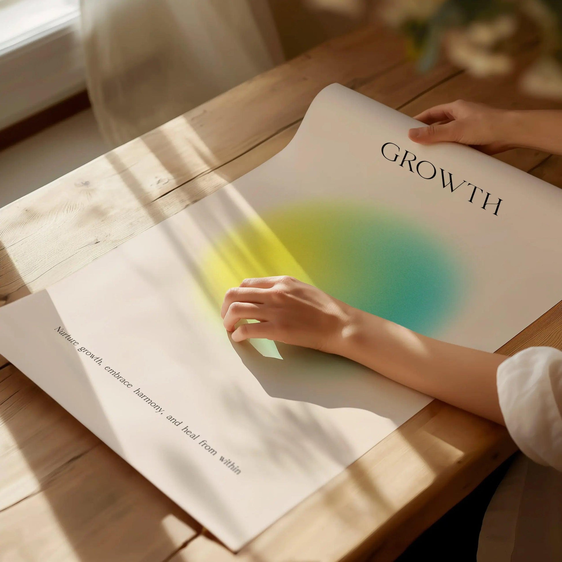 Growth Aura Poster | Minimalist Modern Wall Art | Inspire Growth, Harmony, and Healing - Swell Scenes