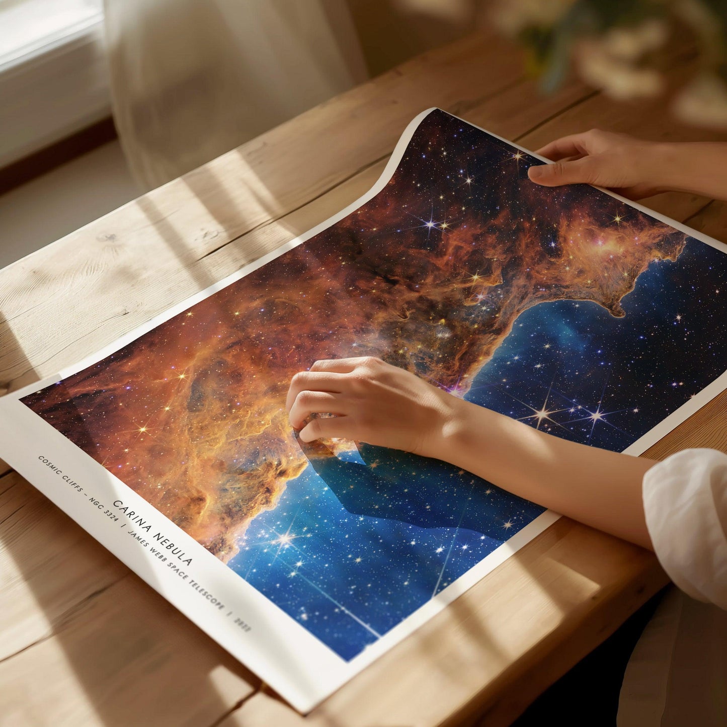 Carina Nebula Poster – James Webb Space Telescope Photo Print, Cosmic Cliffs NGC 3324, Deep Space Wall Art, Astronomy Gift - Swell Scenes