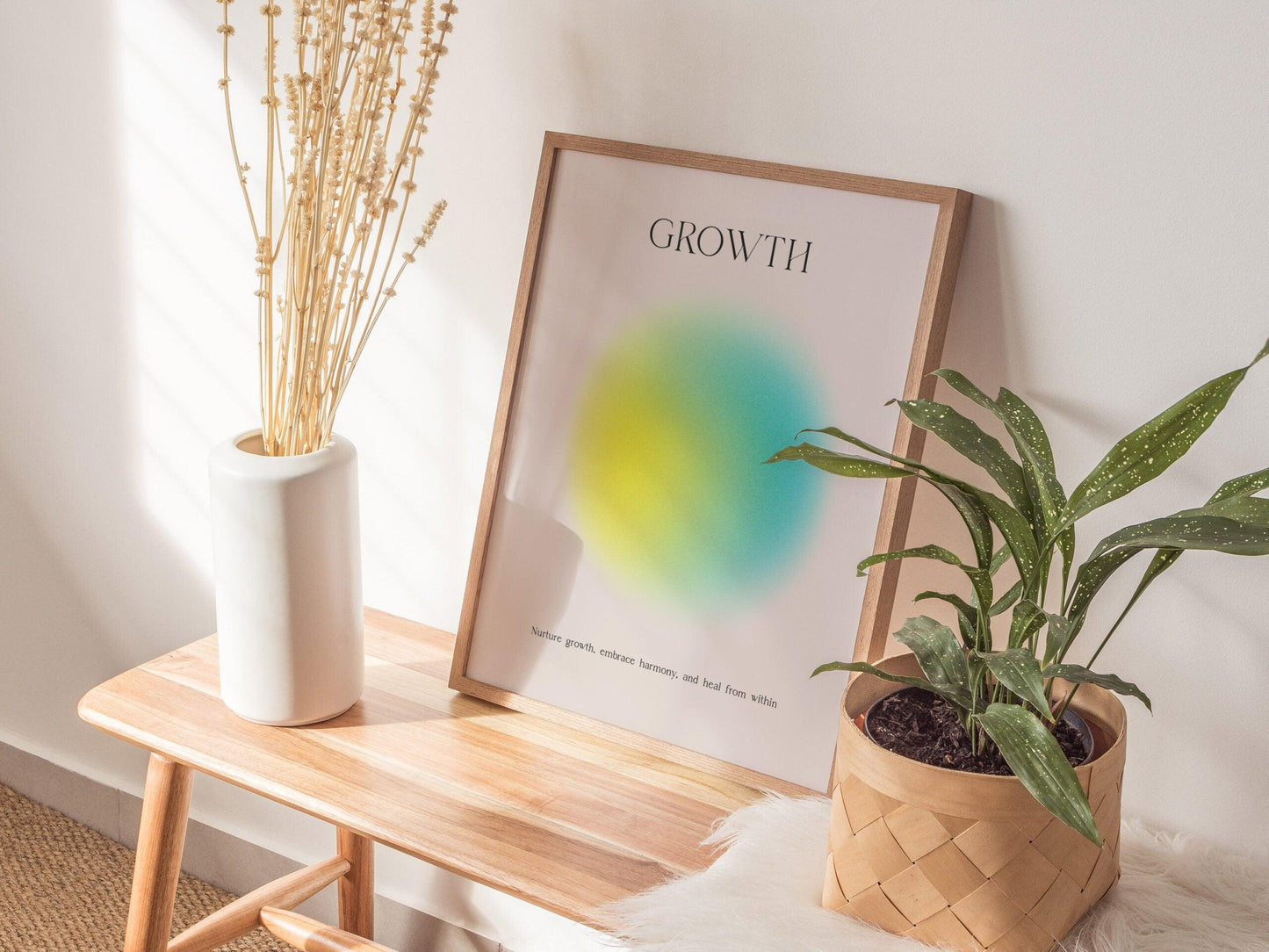 Growth Aura Poster | Minimalist Modern Wall Art | Inspire Growth, Harmony, and Healing - Swell Scenes
