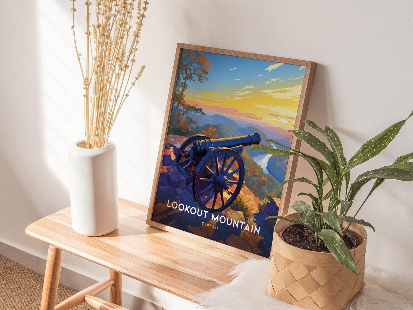 Lookout Mountain Poster | Scenic Georgia Sunset Art Print | Perfect for History Buffs & Nature Lovers - Swell Scenes