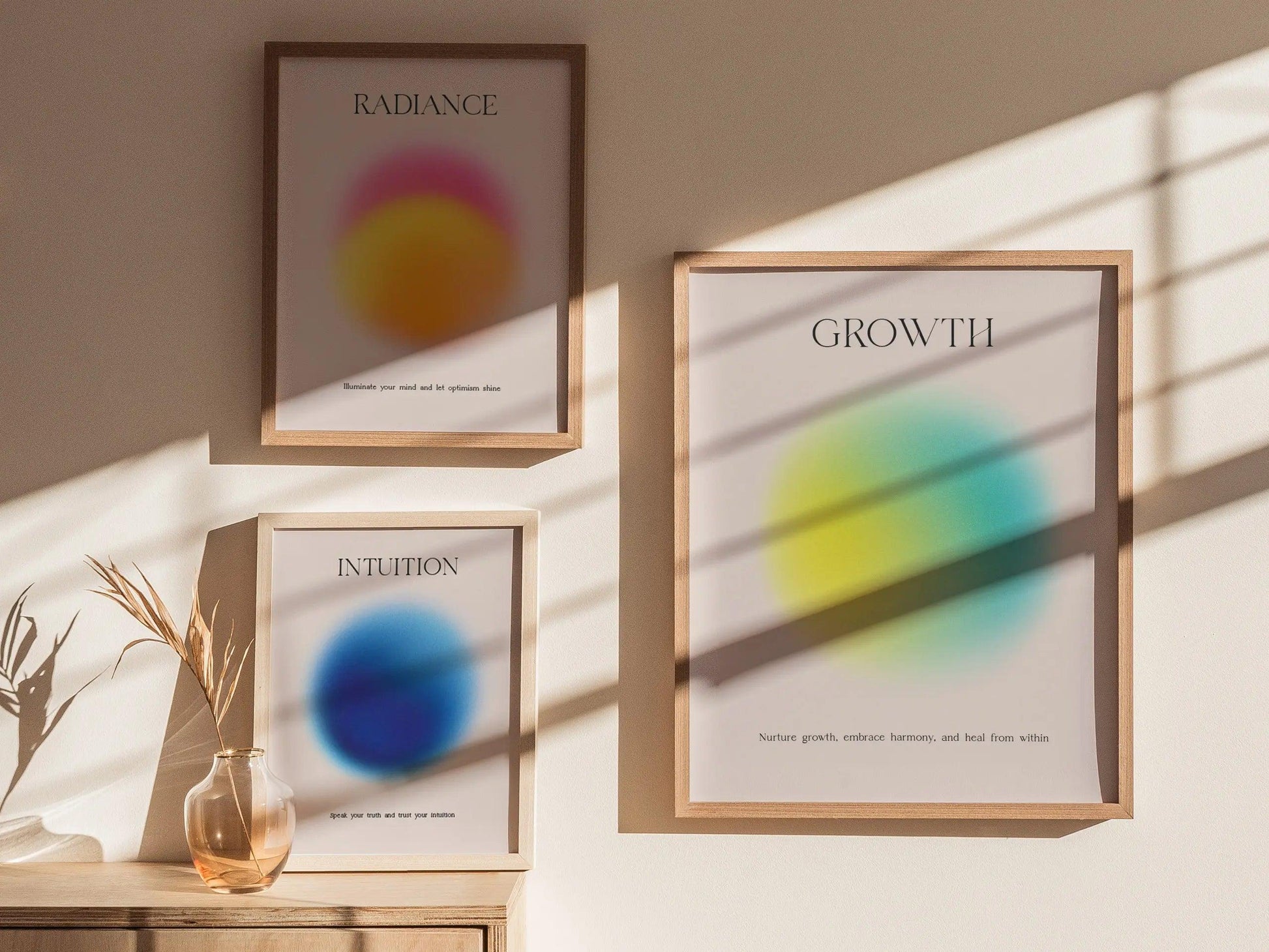 Growth Aura Poster | Minimalist Modern Wall Art | Inspire Growth, Harmony, and Healing - Swell Scenes
