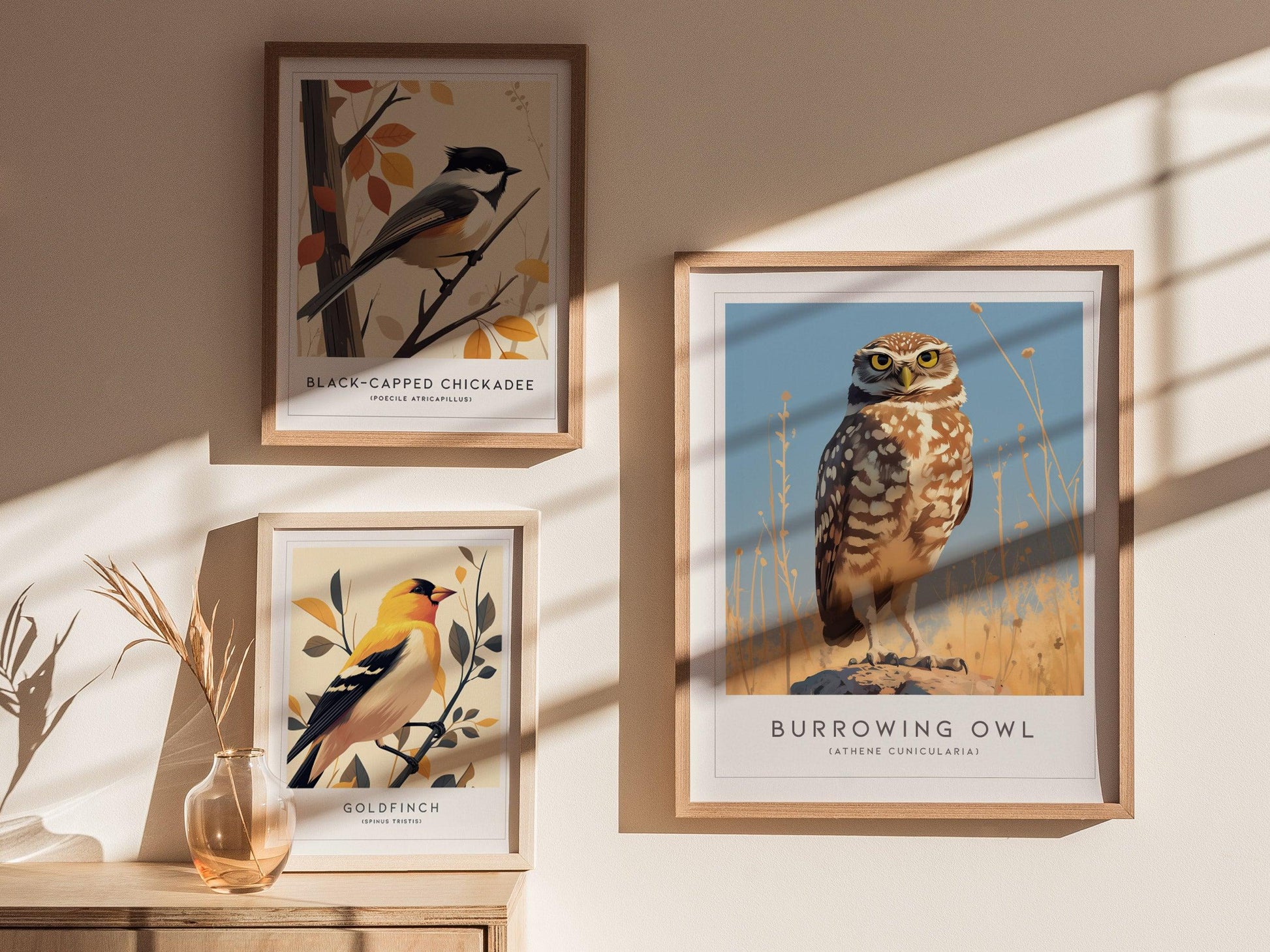 Burrowing Owl Framed Poster | Western Nature Bird Lover Nature Modern Wall Art | Bird Of Prey Audubon Print Farm House Decor - Swell Scenes