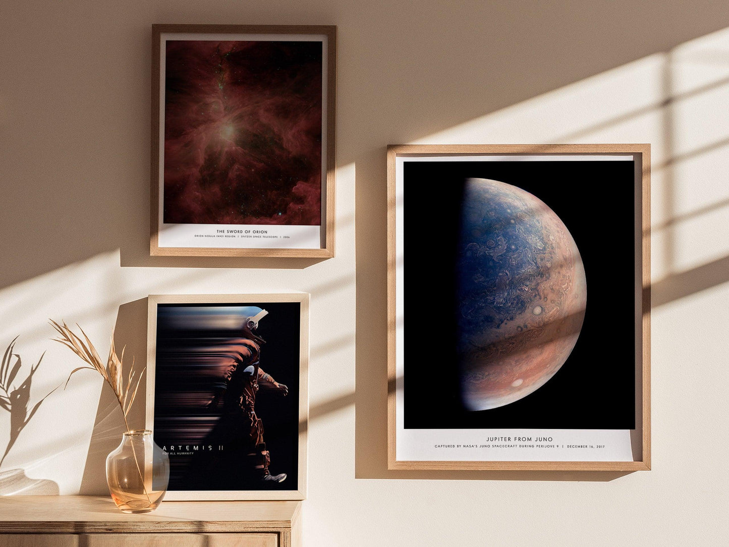 Jupiter from Juno Space Poster – NASA Planet Print, Gas Giant Wall Art, Solar System Decor, Available Framed or Unframed - Swell Scenes