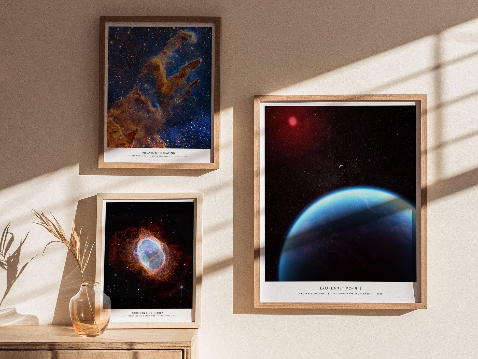 K2-18 b Exoplanet Poster – Hycean World 124 Light-Years Away, Available Framed/Unframed, Great Space Gift - Swell Scenes