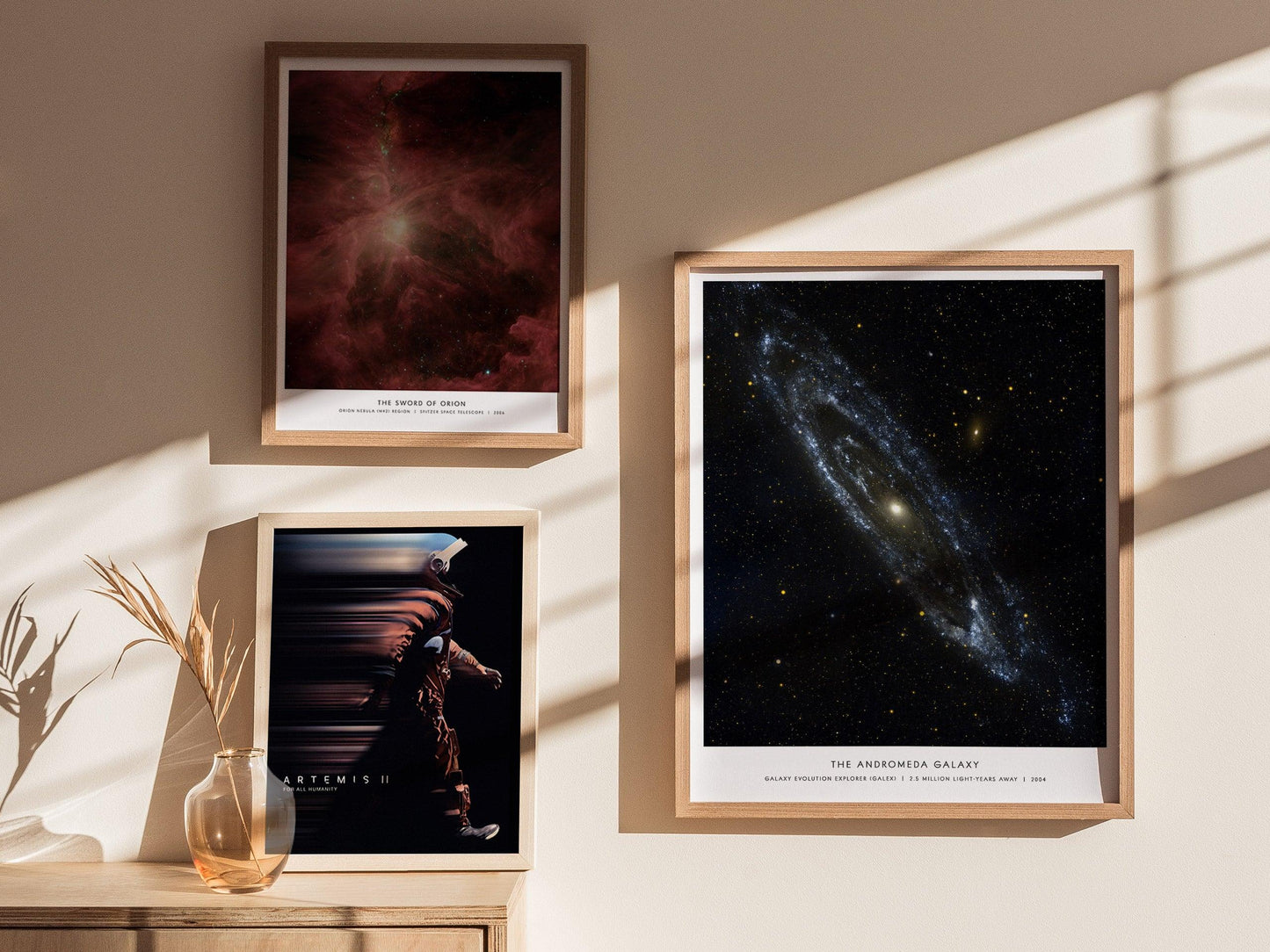 Andromeda Galaxy Poster – Deep Space Wall Art Print from GALEX Telescope, Vivid Milky Way Neighbor Image, Framed or Unframed, Gift Idea - Swell Scenes
