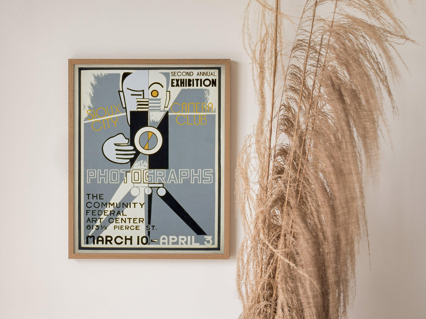 Vintage Photographer Exhibition Poster Print Poster Graphic Design Retro Advertising Art Deco Darkroom Decor - Swell Scenes