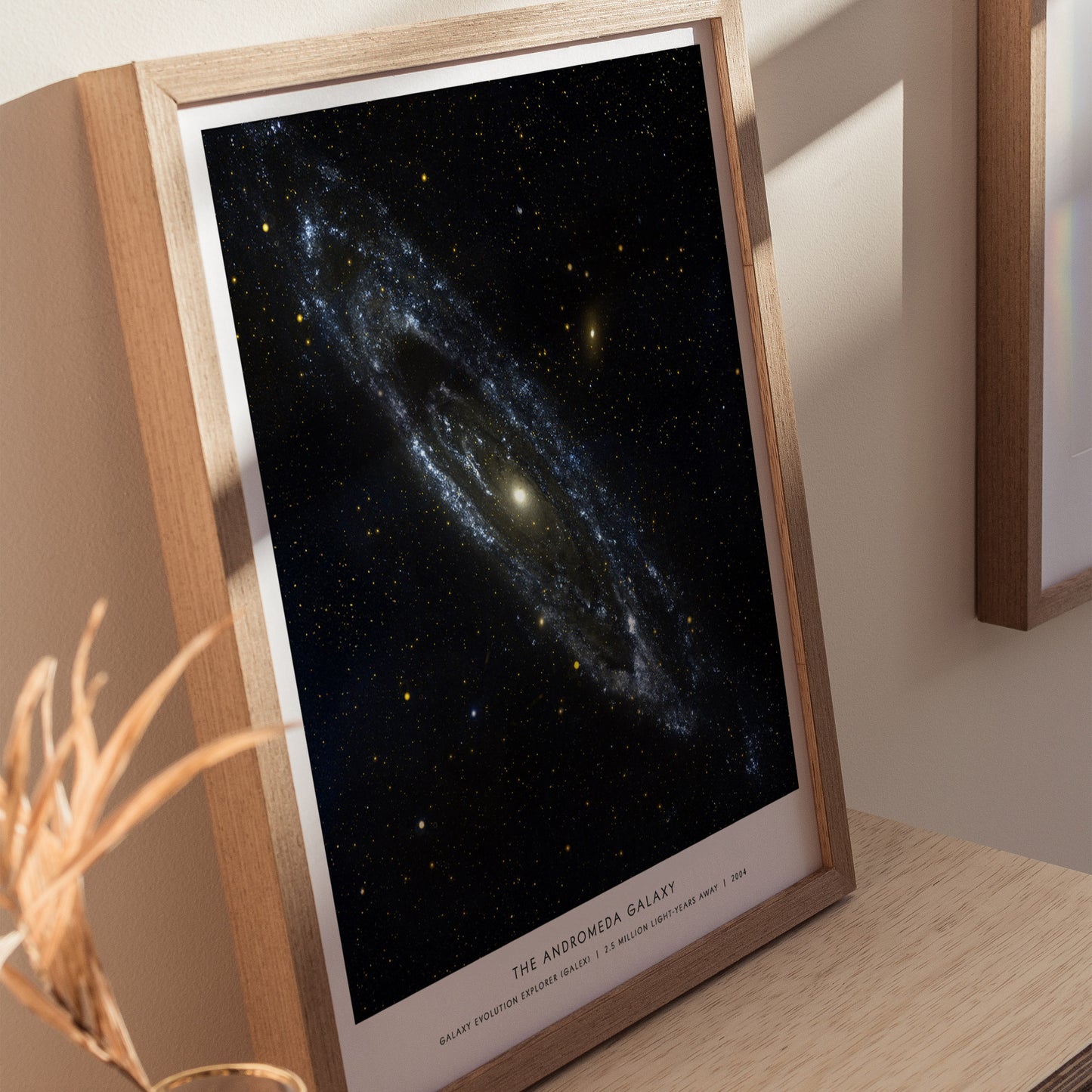 Andromeda Galaxy Poster – Deep Space Wall Art Print from GALEX Telescope, Vivid Milky Way Neighbor Image, Framed or Unframed, Gift Idea