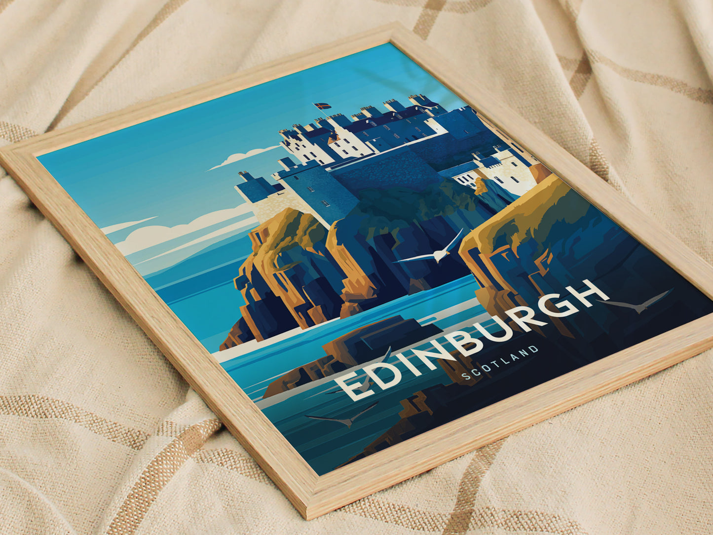 Edinburgh Scotland Poster | Europe Travel Print Wall Art | Framed or Unframed