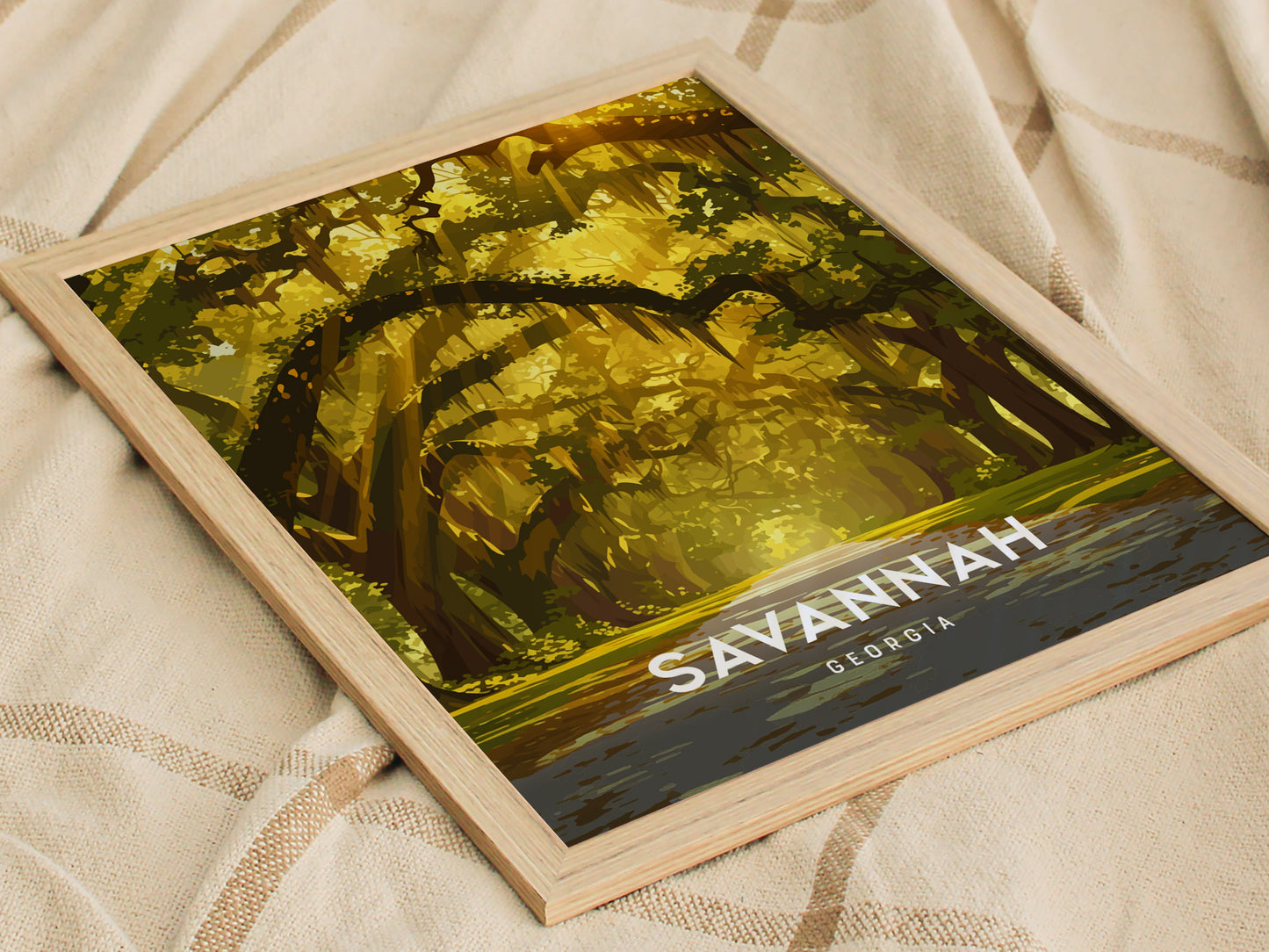 Savannah Georgia Poster | Forsyth Park Fountain Wall Art