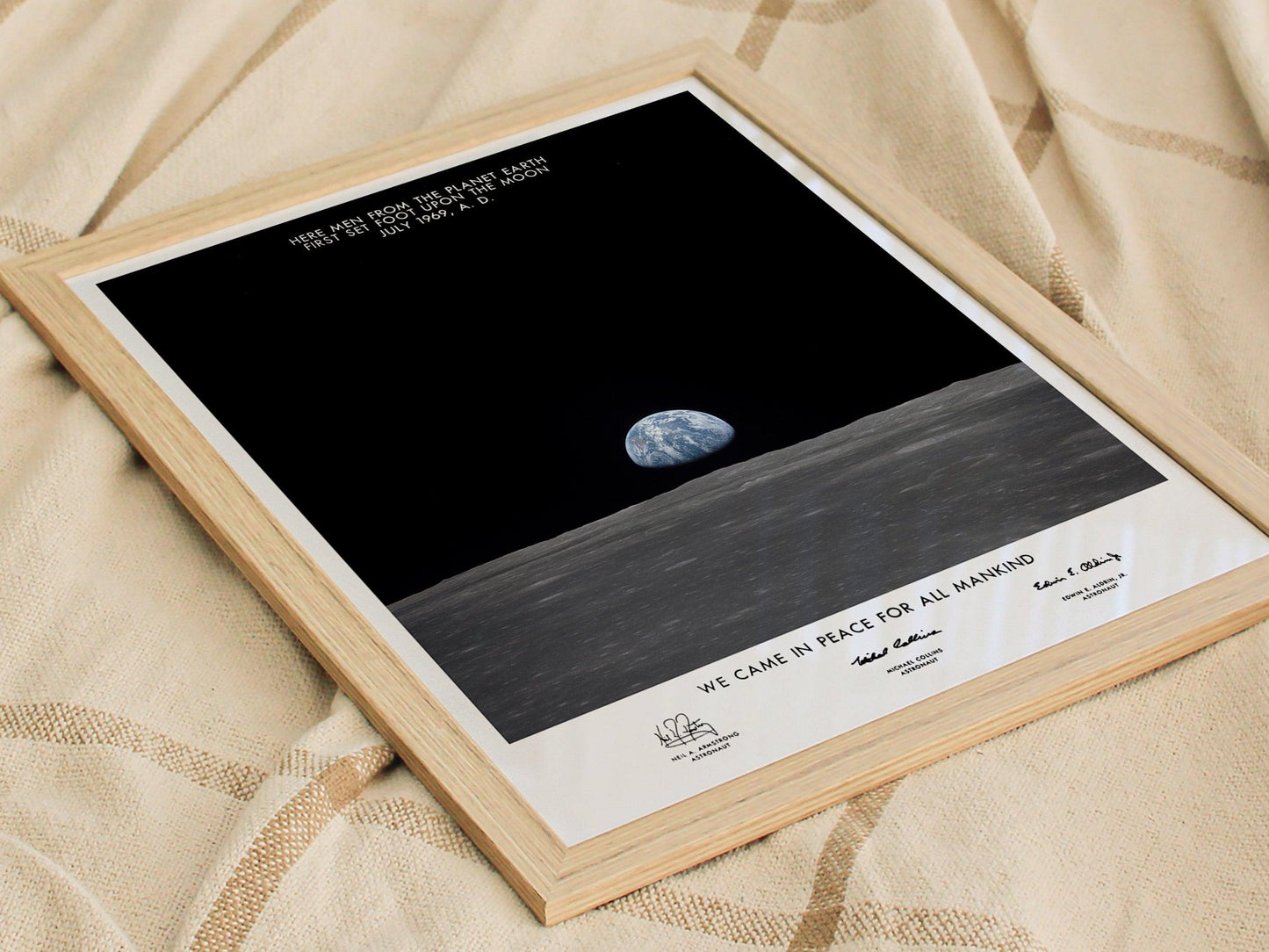 Pale Blue Dot NASA Poster – Earthrise Print from Apollo 11, Historic Space Photo, Available Framed/Unframed, Astronaut Gift for Space Lovers - Swell Scenes