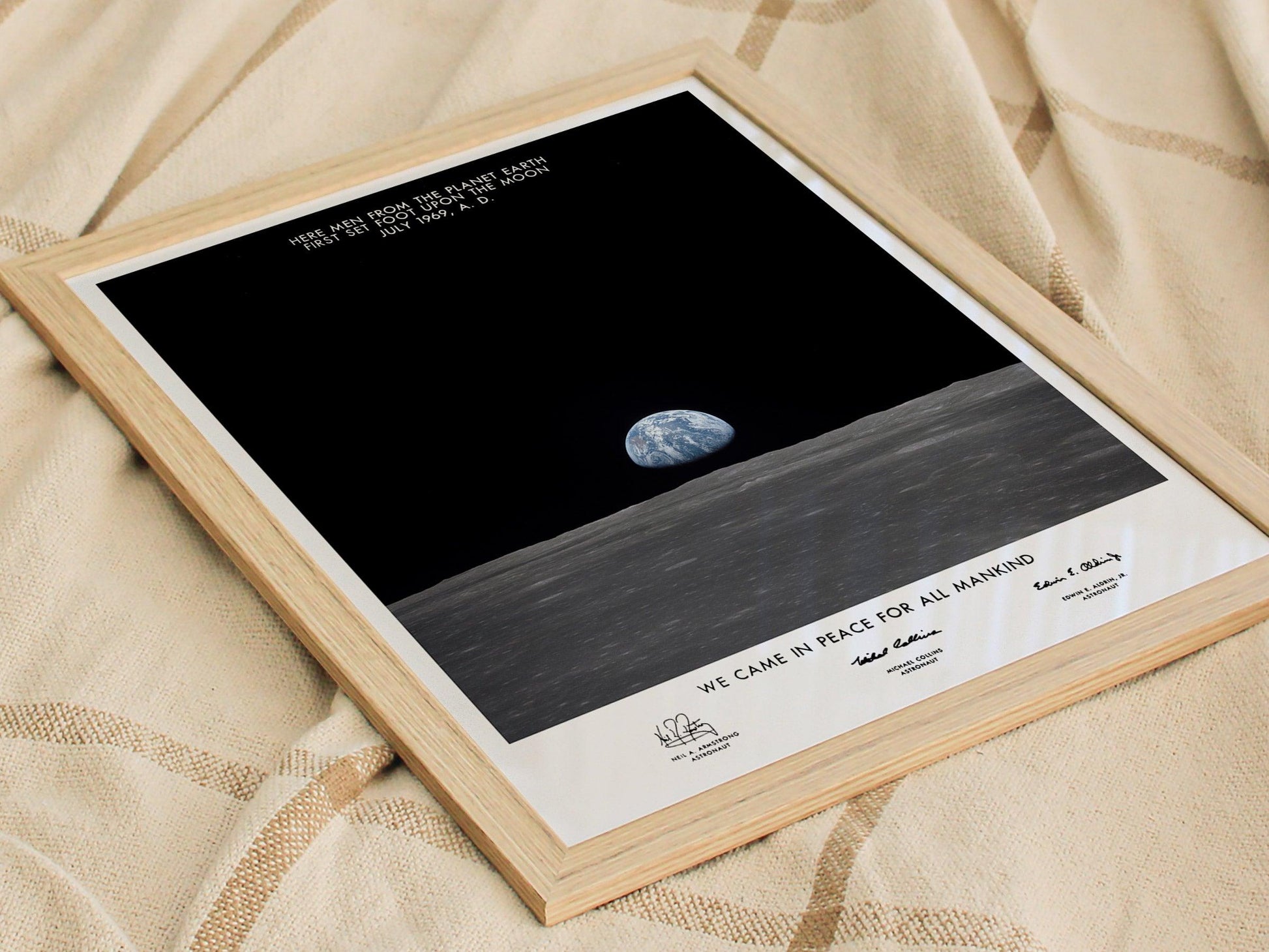 Pale Blue Dot NASA Poster – Earthrise Print from Apollo 11, Historic Space Photo, Available Framed/Unframed, Astronaut Gift for Space Lovers - Swell Scenes