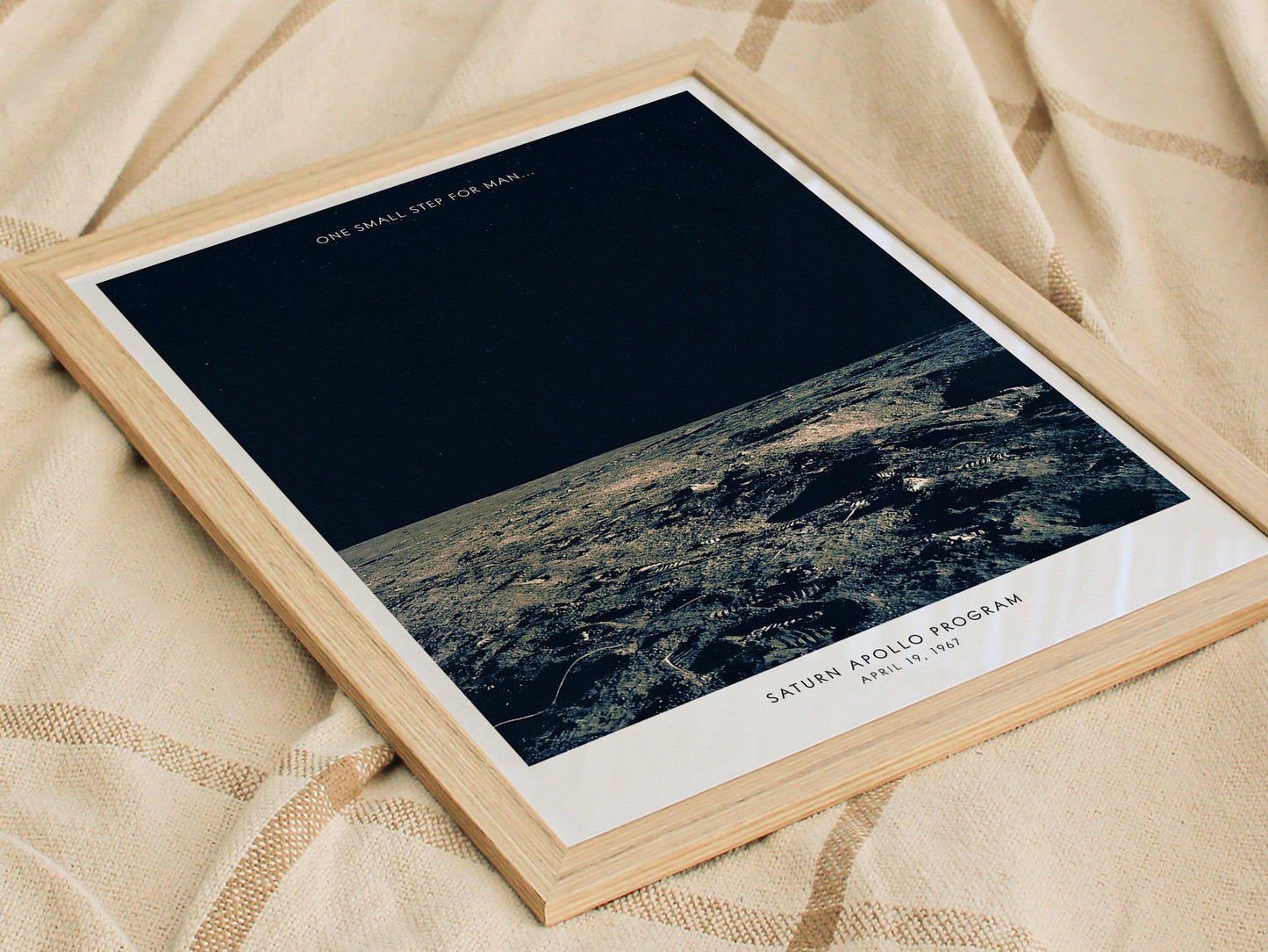 Apollo 12 Moon Landing Poster – Historic NASA Lunar Surface Print, Saturn V Mission, Available Framed/Unframed, Great Space Gift - Swell Scenes
