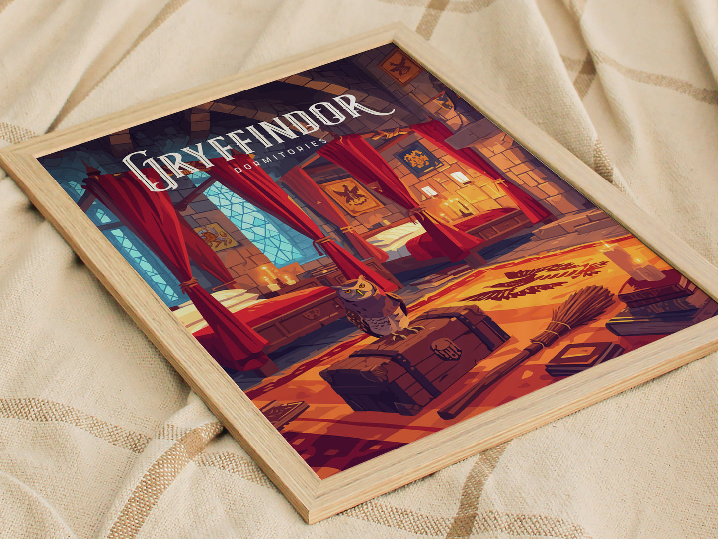 Gryffindor Dormitories Poster | Hogwarts Harry Potter Fan Wall Art