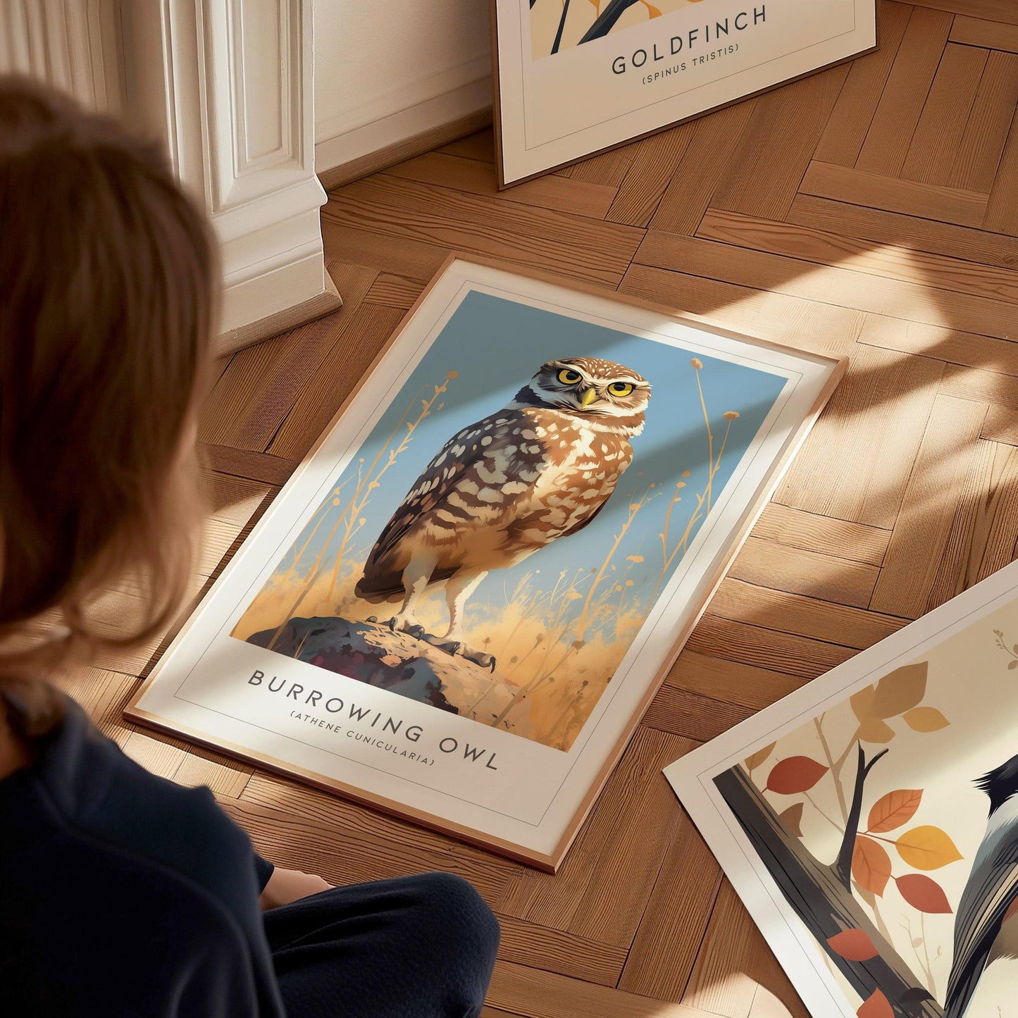 Burrowing Owl Framed Poster | Western Nature Bird Lover Nature Modern Wall Art | Bird Of Prey Audubon Print Farm House Decor - Swell Scenes