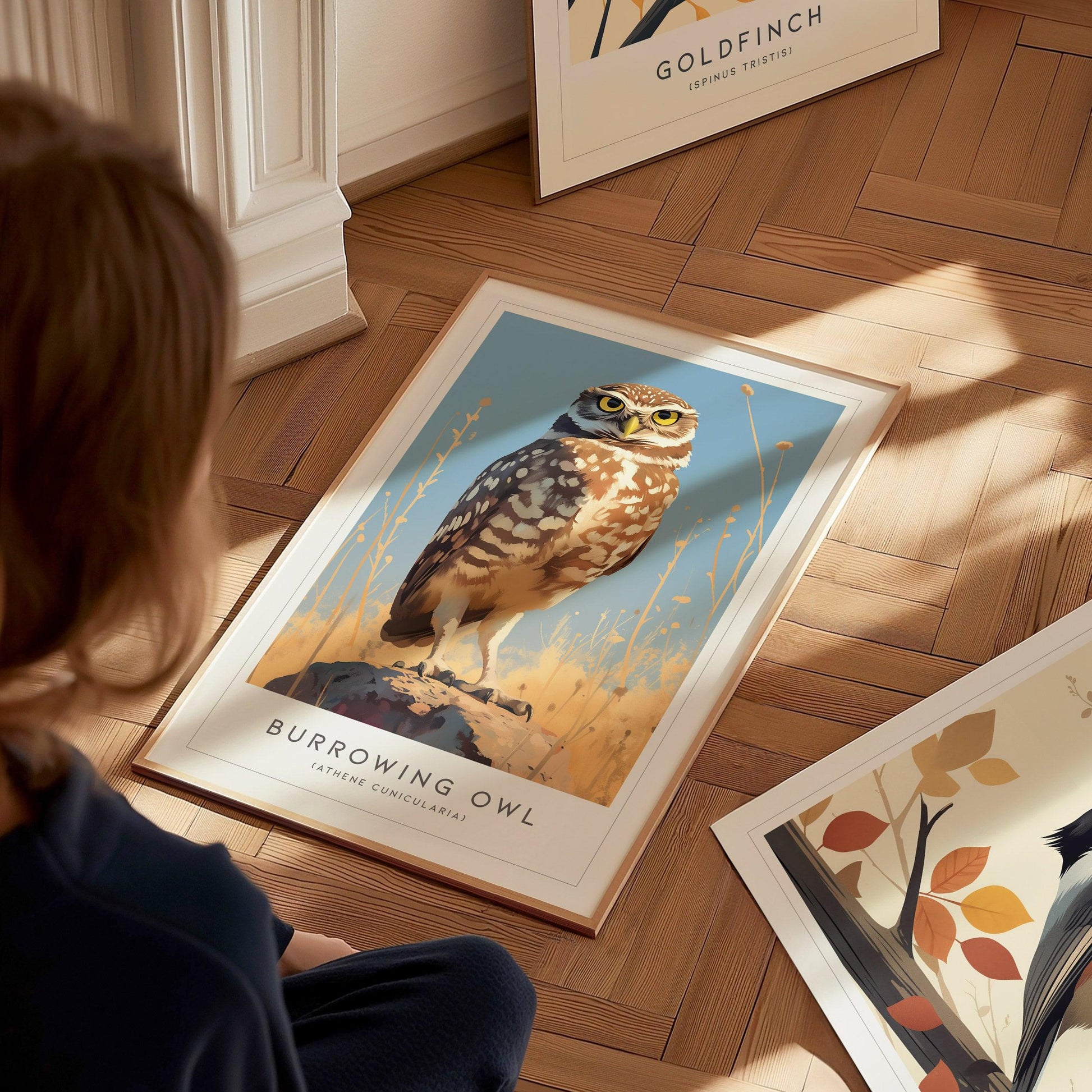 Burrowing Owl Framed Poster | Western Nature Bird Lover Nature Modern Wall Art | Bird Of Prey Audubon Print Farm House Decor - Swell Scenes