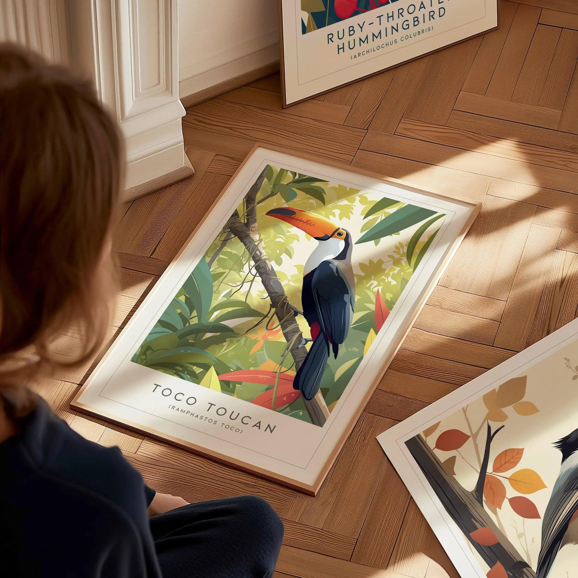 Toco Toucan Framed Poster | Tropical Bird Lover Modern Wall Art | South America Nature Print | Rainforest Decor - Swell Scenes