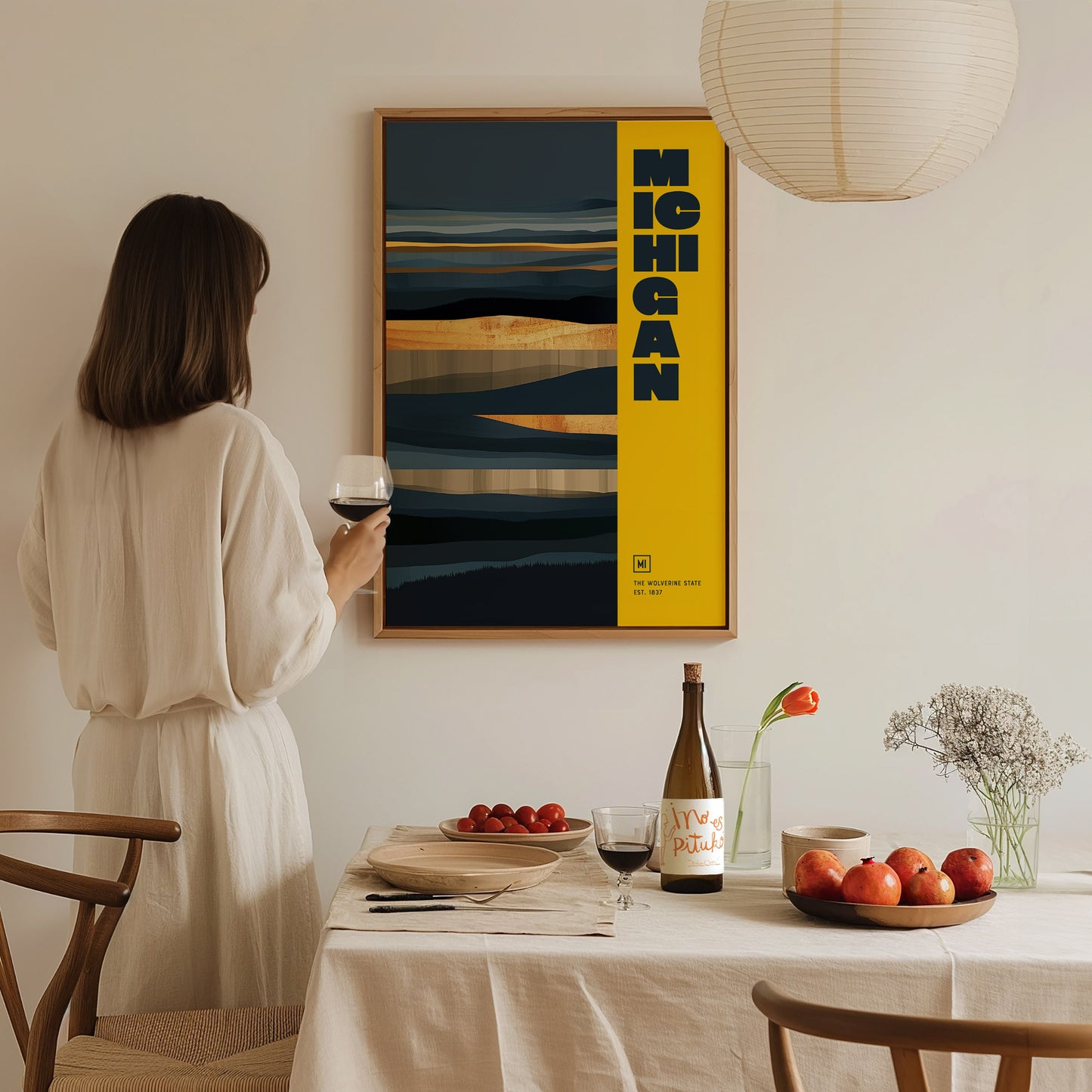 Michigan Poster | Wolverine State Wall Art Print