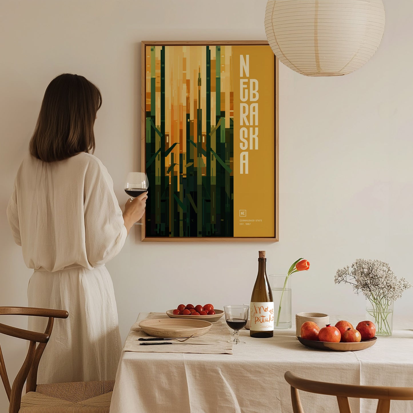 Nebraska Cornhusker State Poster | State Wall Art Print