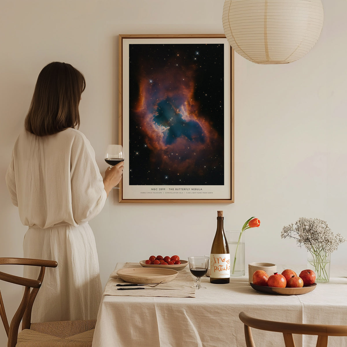 Ngc 2899 · the Butterfly Nebula Poster | Hubble Space Telescope NASA Wall Art Space Photography — styled in a modern interior